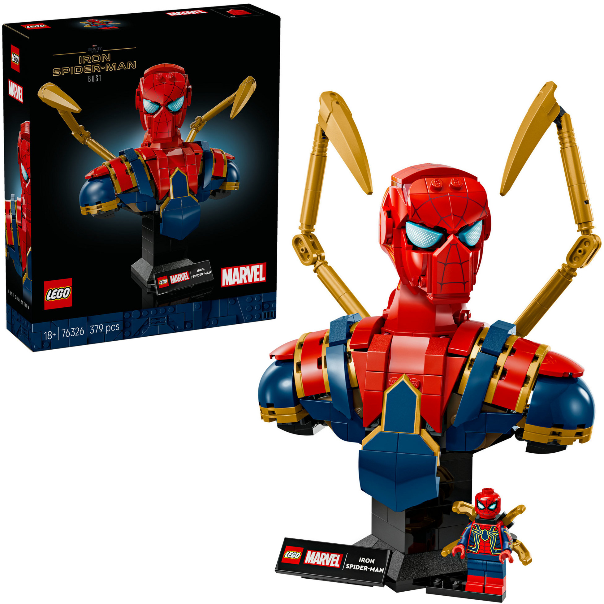 76326 Marvel Super Heroes Iron Spider-Man Büste, Konstruktionsspielzeug