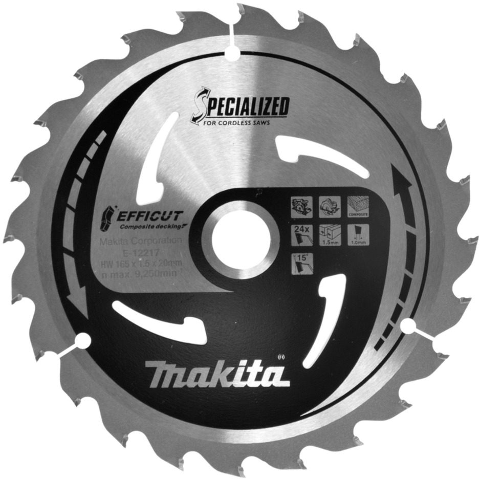Kreissägeblatt EFFICUT E-12217, Ø 165mm, 24Z