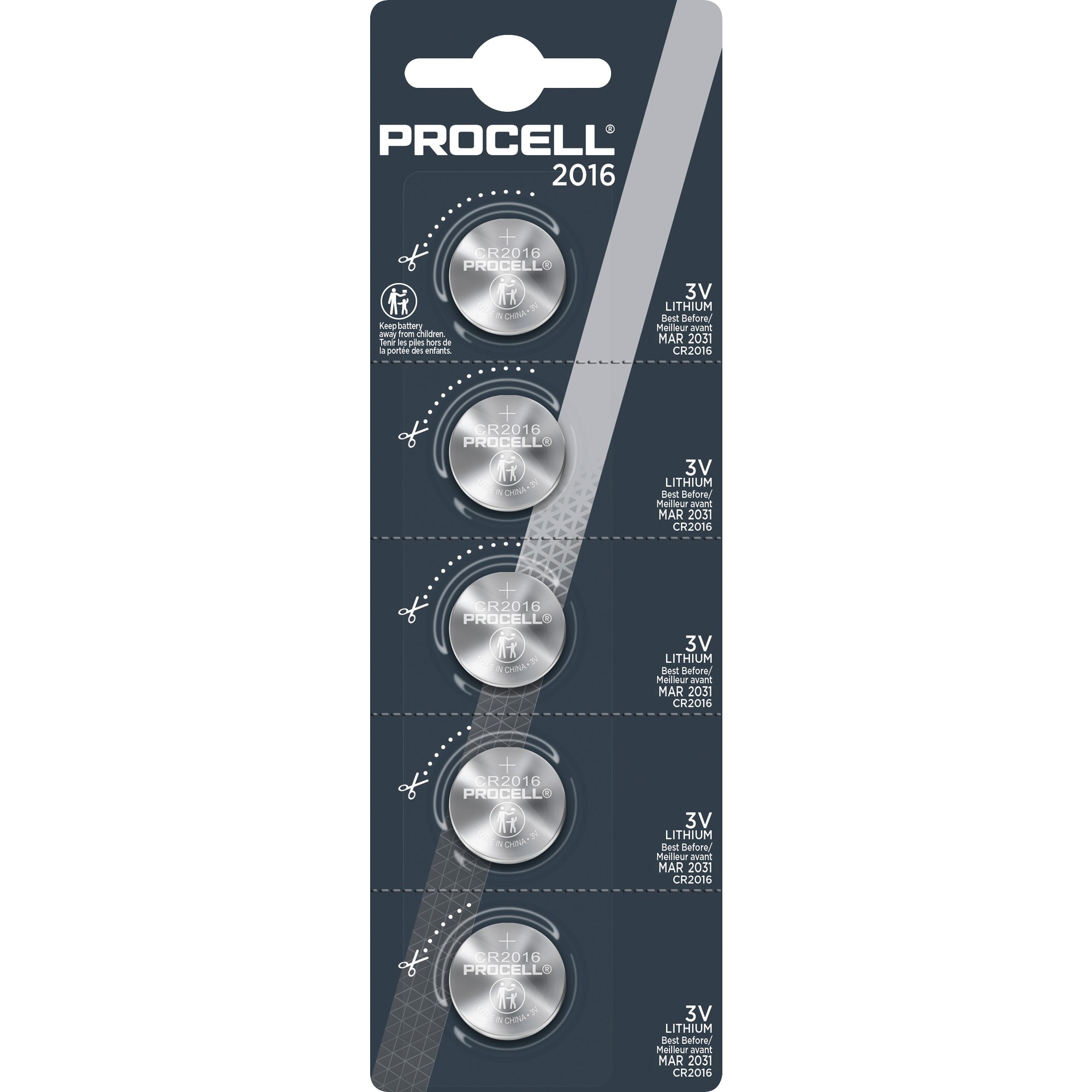 Procell CR2016 Lithium-Knopfzelle, Batterie