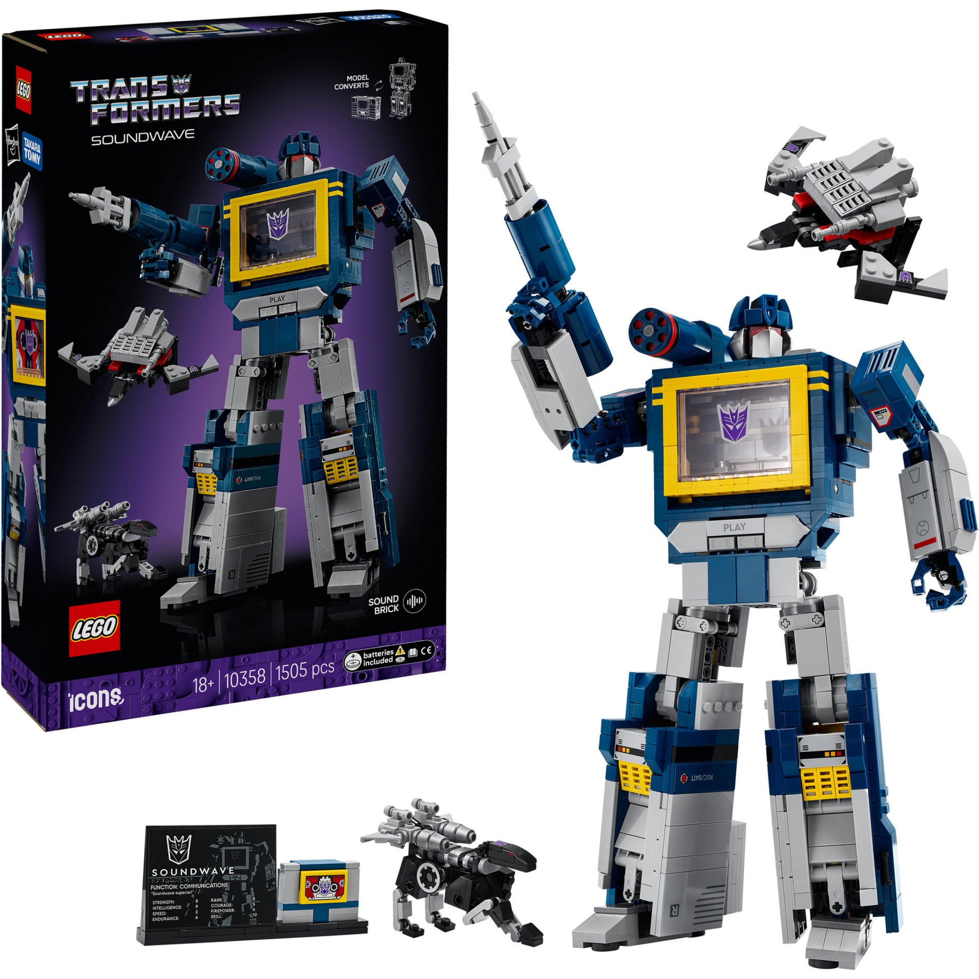 10358 Icons Transformers: Soundwave, Konstruktionsspielzeug