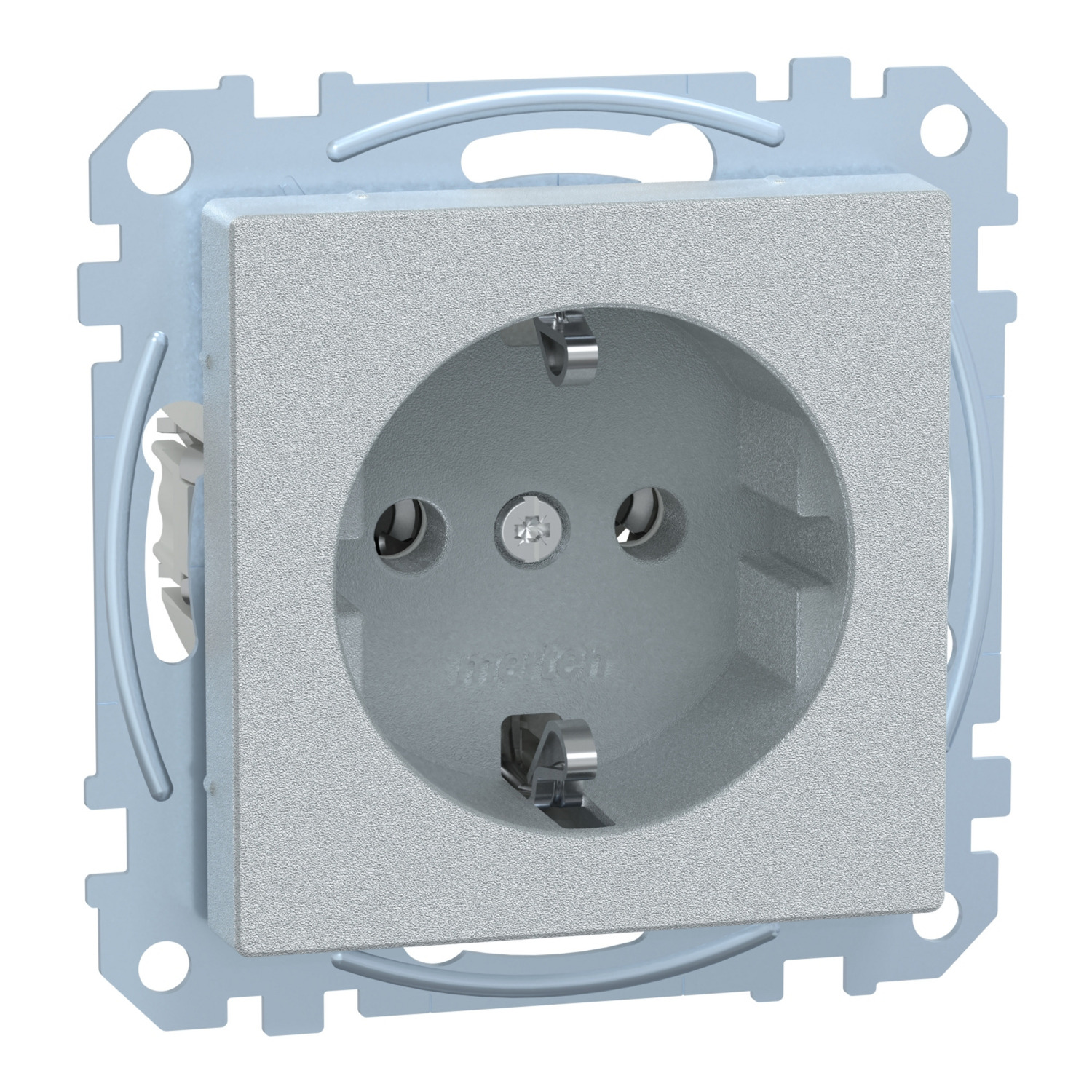 Schutzkontakt-Steckdose mit Steckklemme, Unterputz, 16 Ampere, 250 Volt, System M – Bild 1