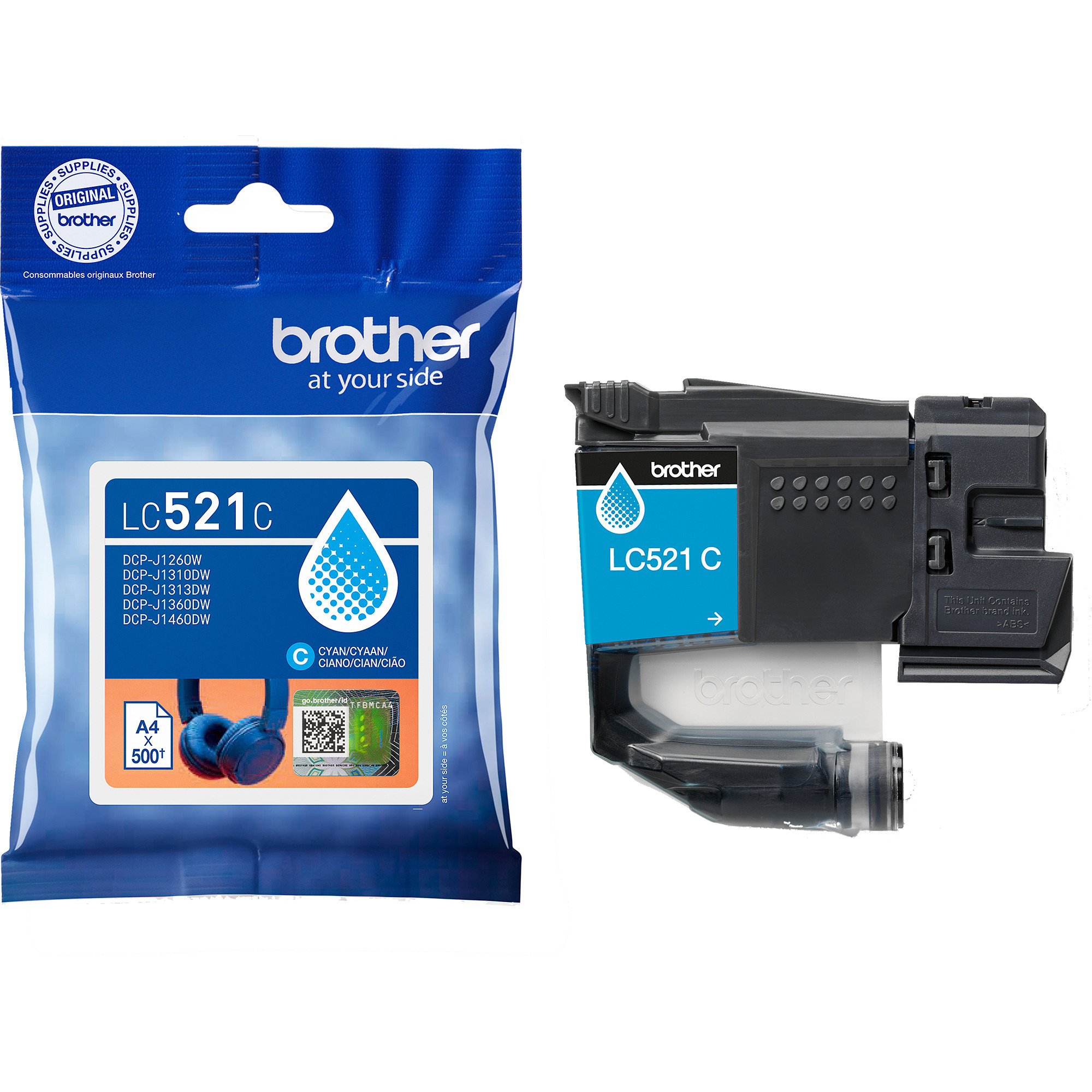 Brother Druckerpatrone LC-521C, cyan, ca. 500 Seiten 4977766839204 Brother