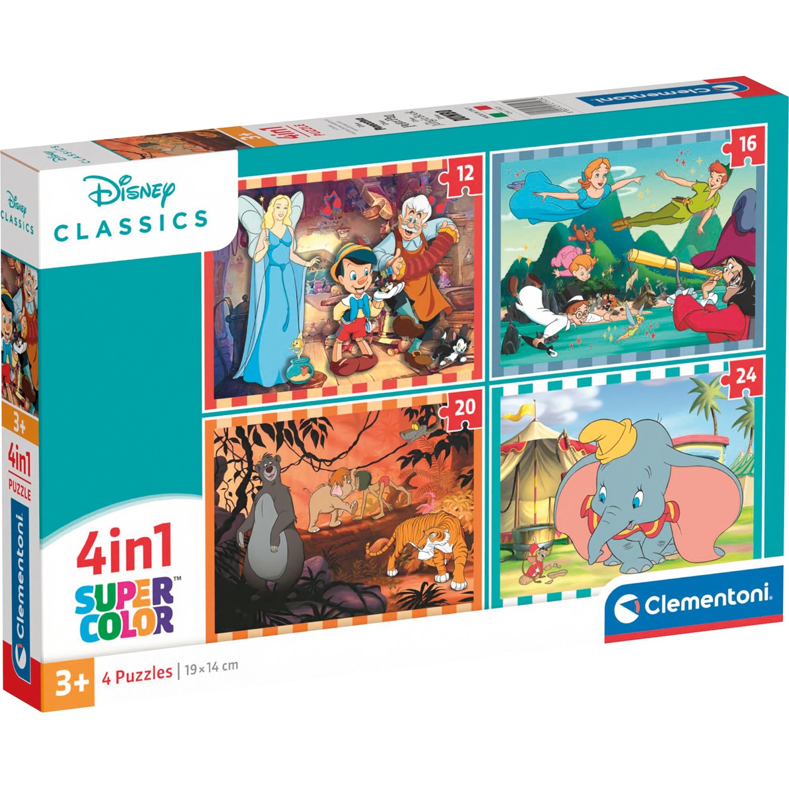 Clementoni Supercolor 4 in 1 – Disney Classics, Puzzle | 08005125215232 Clementoni Supercolor 4 in 1 – Disney Classics, Puzzle | 08005125215232