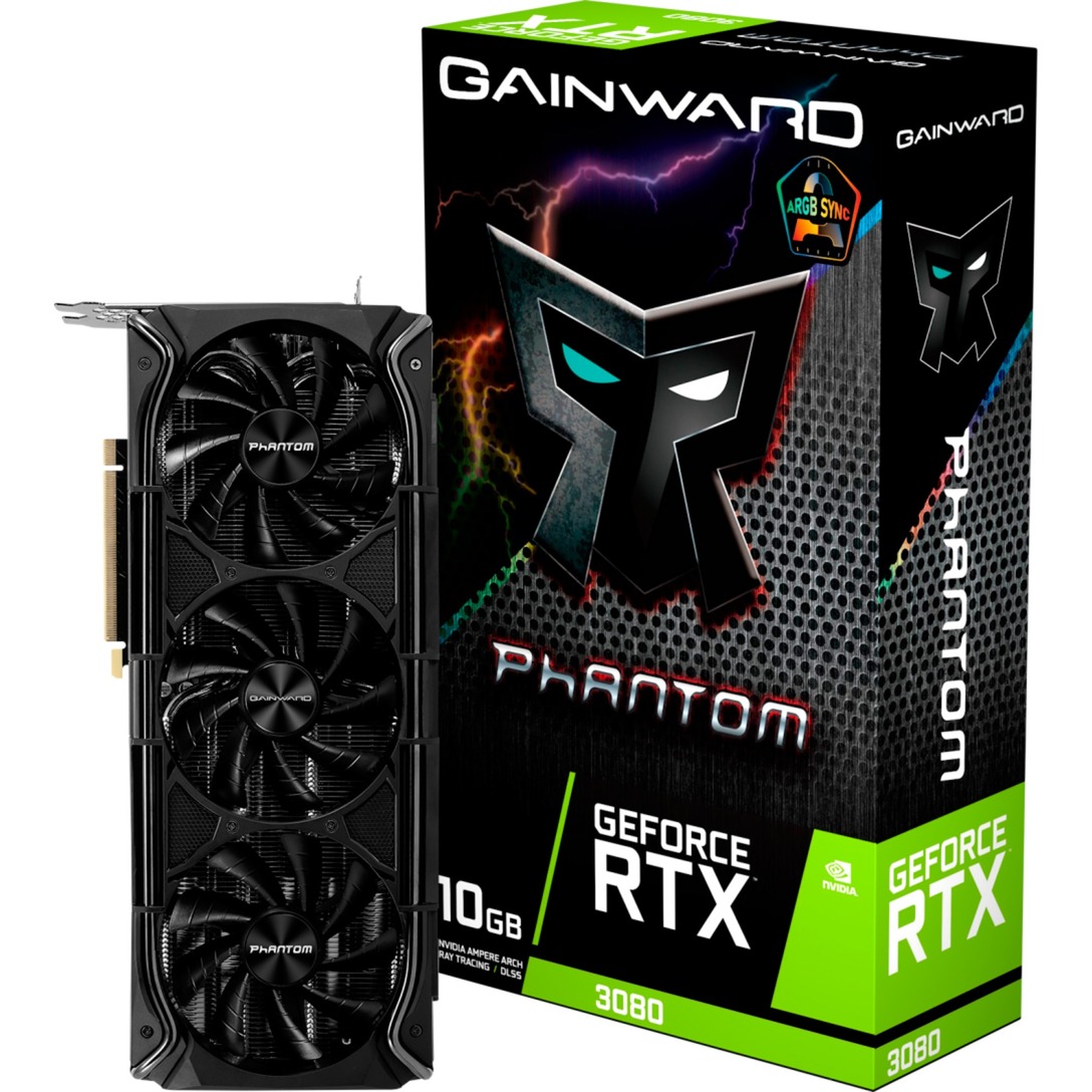 Gainward GeForce RTX 3080 Phantom+ LHR, Grafikkarte | 04710562242881 Gainward GeForce RTX 3080 Phantom+ LHR, Grafikkarte | 04710562242881