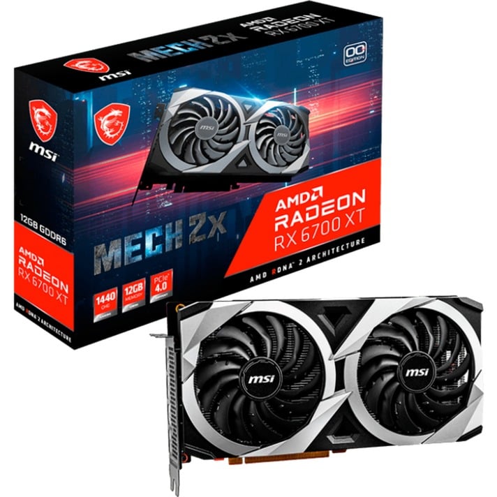 MSI AMD Radeon RX 6700 XT MECH 2X 12G OC, Grafikkarte | 04719072806613 MSI AMD Radeon RX 6700 XT MECH 2X 12G OC, Grafikkarte | 04719072806613