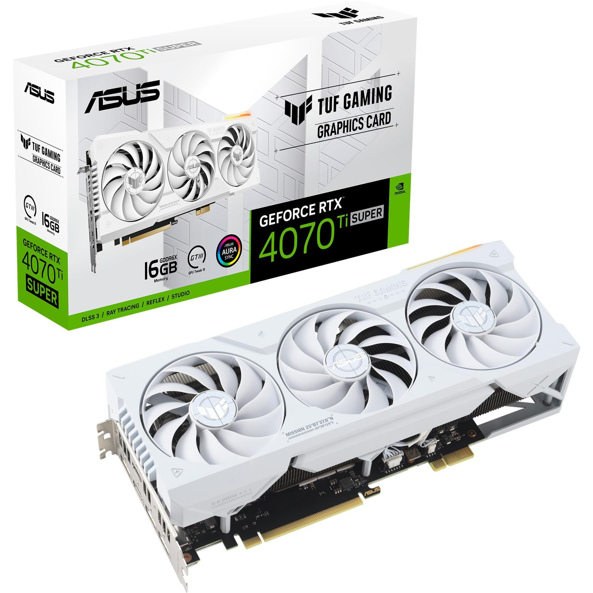 Asus GeForce RTX 4070 Ti SUPER TUF OC WHITE BTF EDITION, Grafikkarte | 04711387497272 Asus GeForce RTX 4070 Ti SUPER TUF OC WHITE BTF EDITION, Grafikkarte | 04711387497272