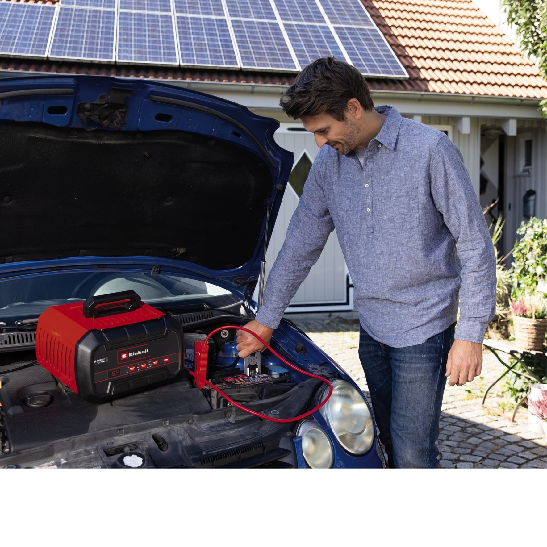Einhell Akku Ladegerät Leuchtet Rot Grün Einhell Autobatterie-Ladegerät CE-BC 30 M rot/schwarz