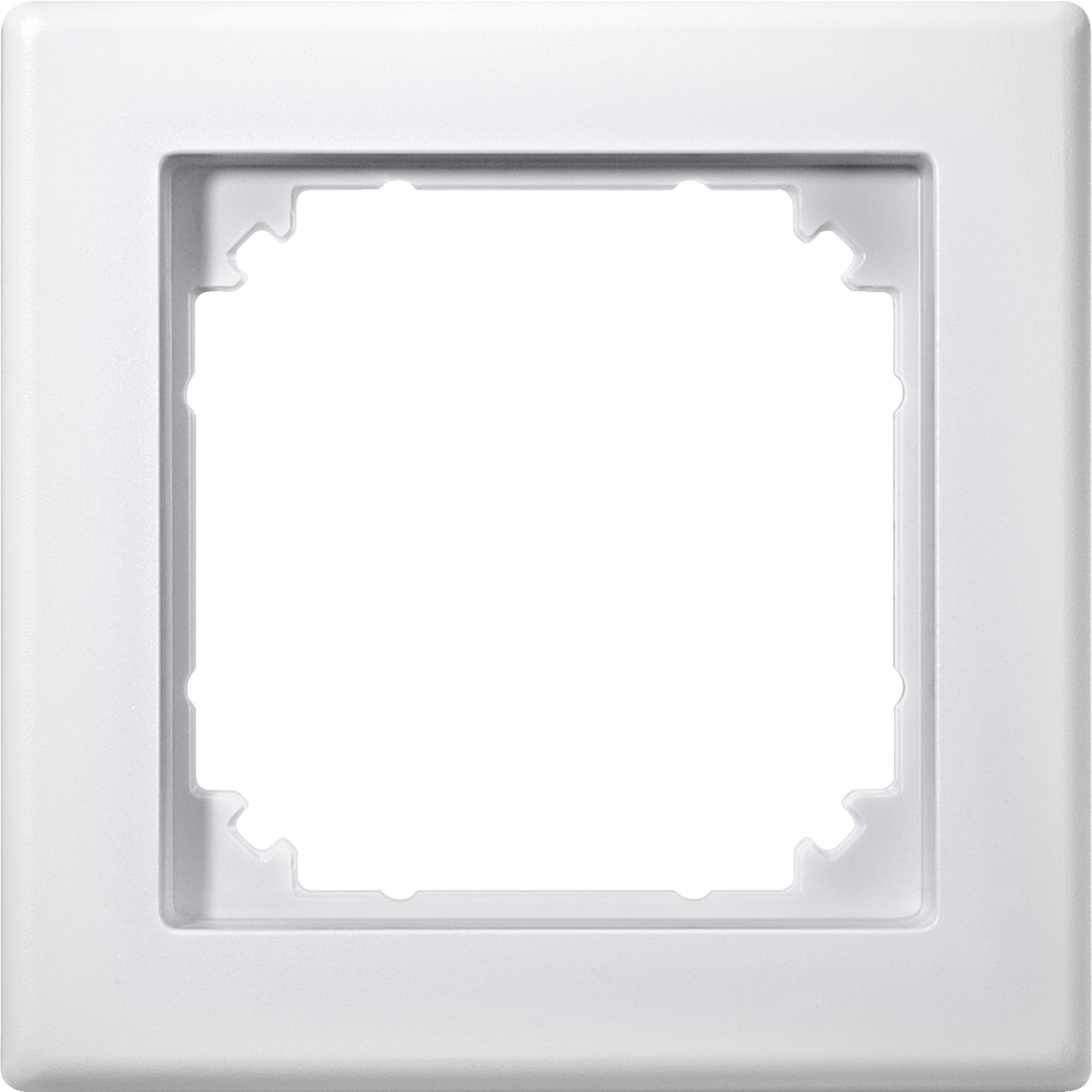 Rahmen einfach polarweiß, Typ 484119, Thermoplast, Schutzart IP20, Maße 80,5 x 80,5 x 10,1 mm