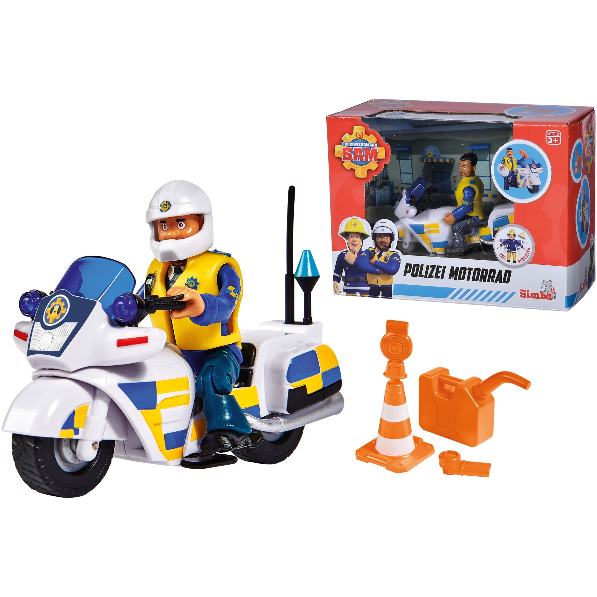 Simba Feuerwehrmann Sam Polizei-Motorrad, Spielfahrzeug | 04006592062705 Simba Feuerwehrmann Sam Polizei-Motorrad, Spielfahrzeug | 04006592062705