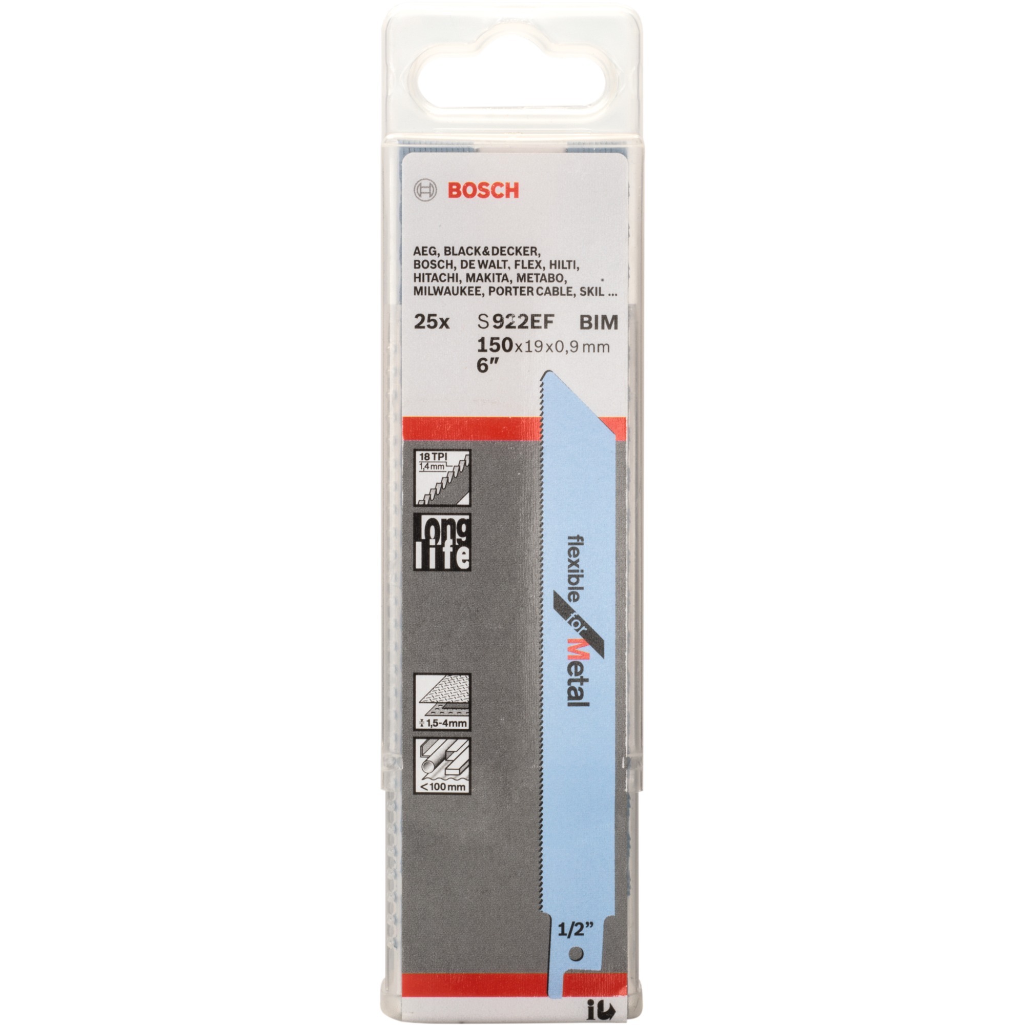 Säbelsägeblatt S 922 EF Flexible for Metal, 25 Stück