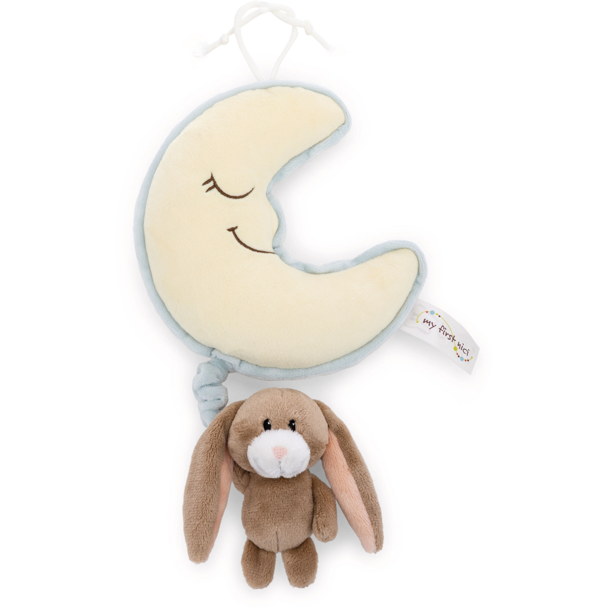 Spieluhr Mond mit Hase Lopino 9 cm