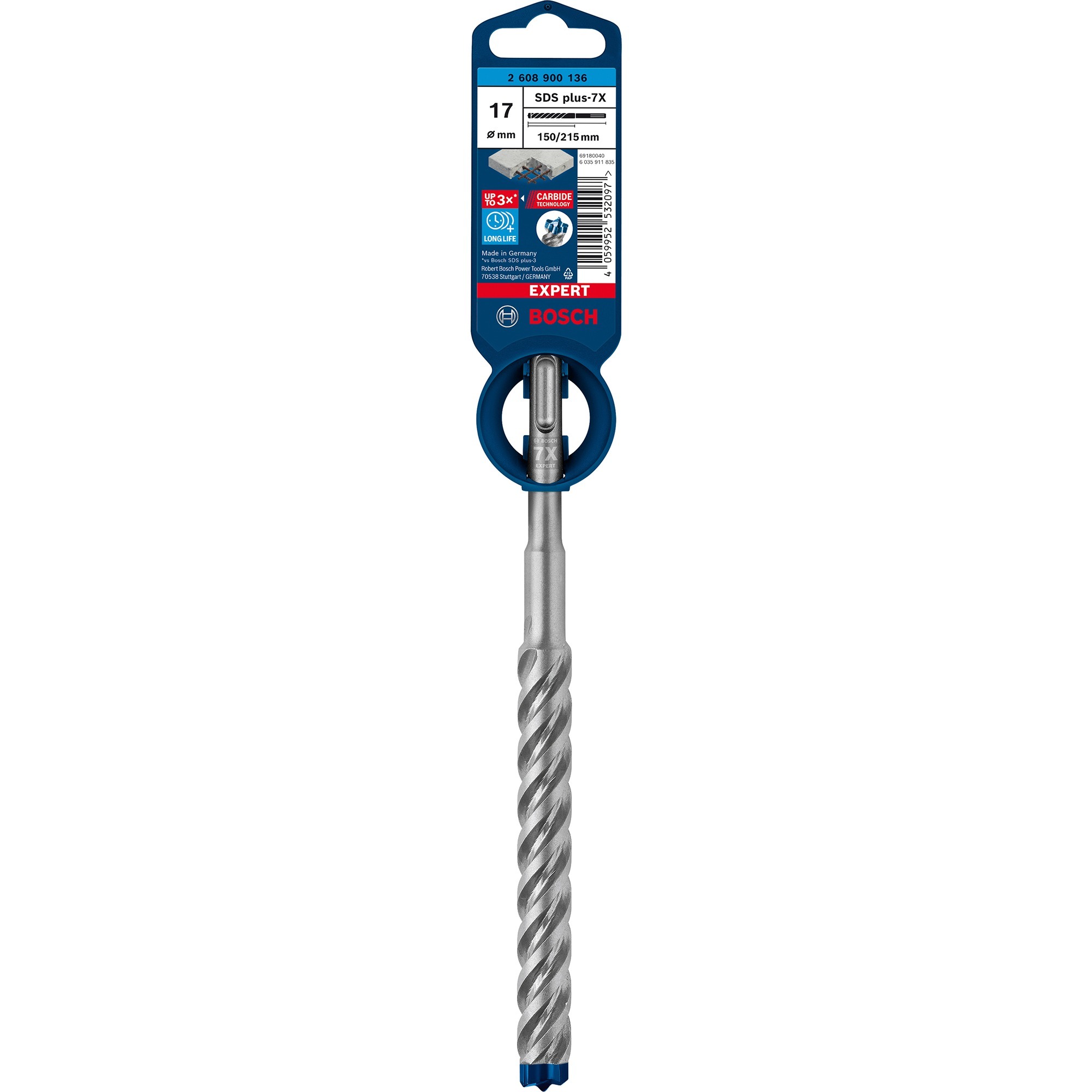 EXPERT Hammerbohrer SDS-plus-7X, Ø 17mm