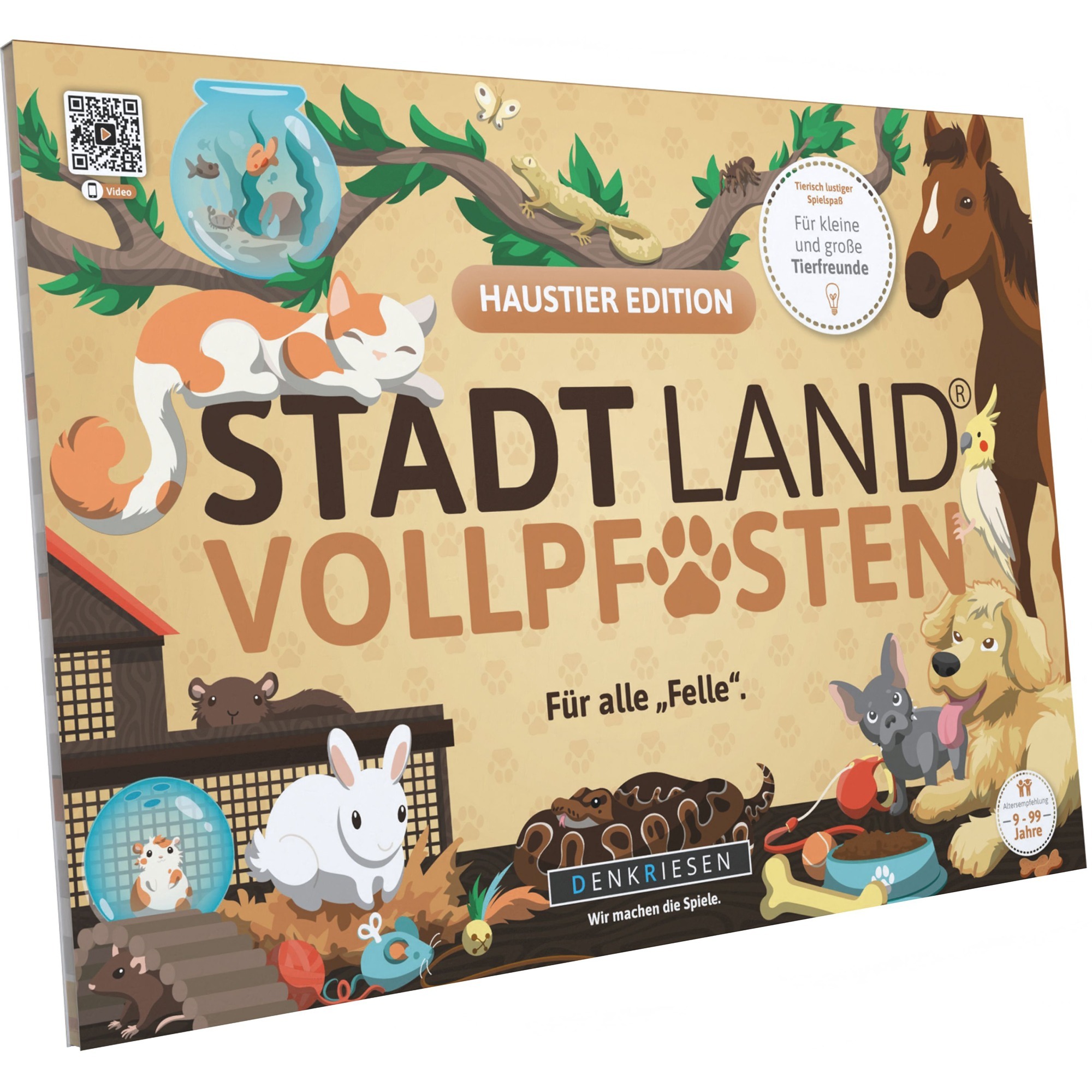 Stadt Land Vollpfosten - Haustier Edition, Partyspiel