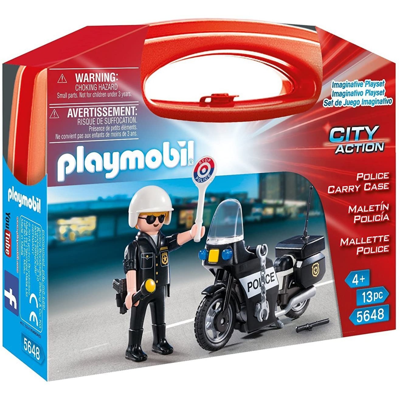 Spielzeug: PLAYMOBIL 5648 City Action - Polizeimotorrad zum Mitnehmen