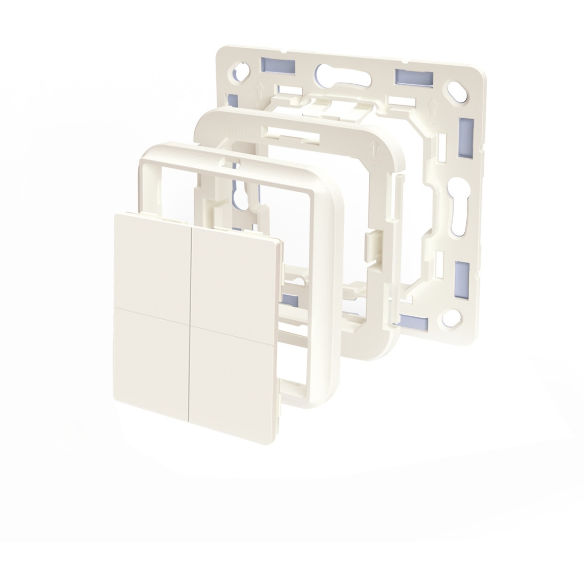 Adapter Busch-Jaeger, für Blu Wall Switch 4 Wandtaster