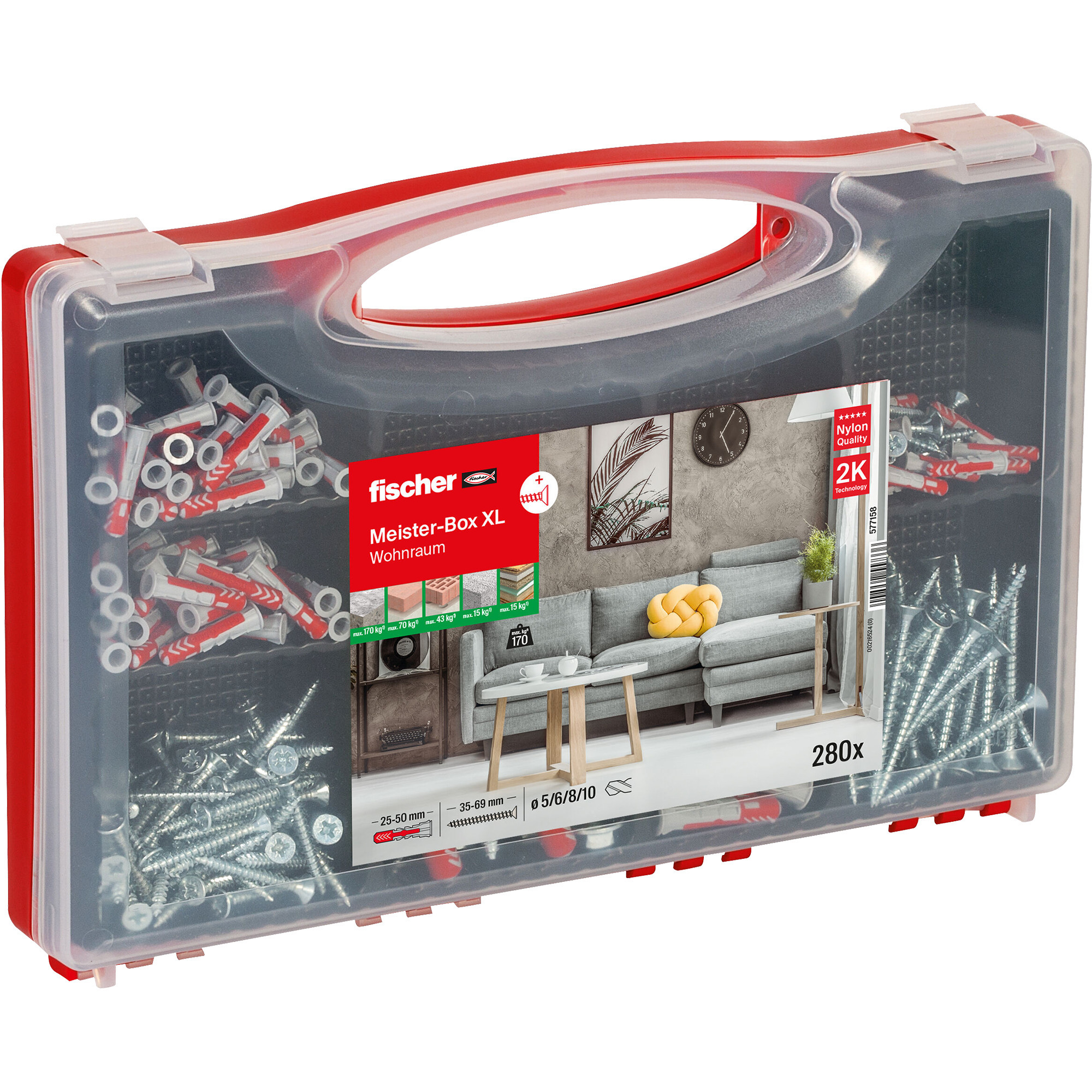 Meister-Box XL Wohnraum + Schrauben , Dübel