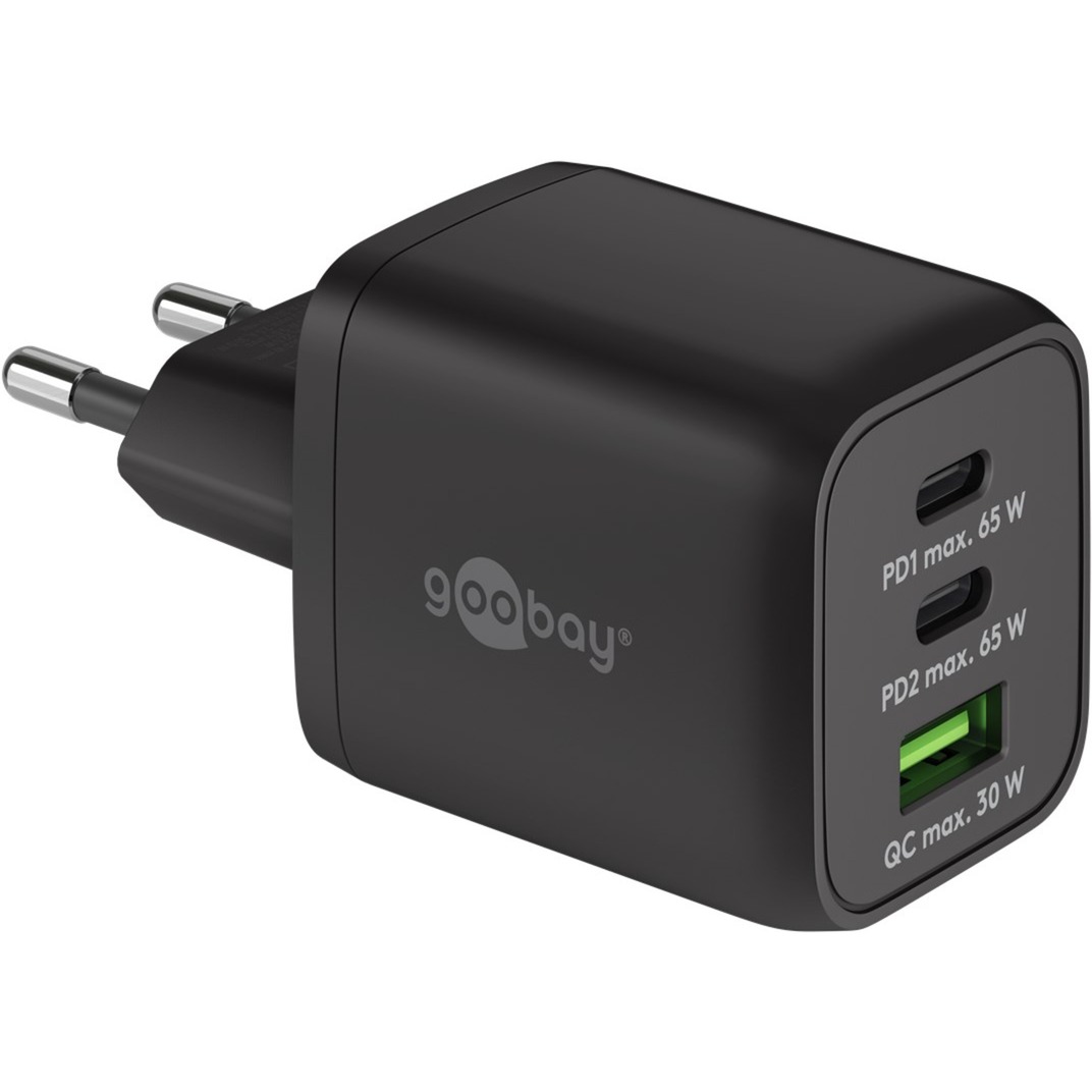 Goobay USB-C Schnellladegerät Nano, PD, GaN, 65 Watt, USB-C Textilkabel | 04040849701801 Goobay USB-C Schnellladegerät Nano, PD, GaN, 65 Watt, USB-C Textilkabel | 04040849701801