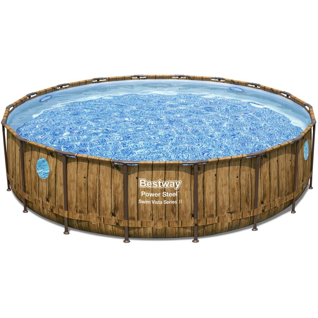 Power Steel Swim Vista Frame Pool-Set, Ø 549cm x 122cm, Schwimmbad