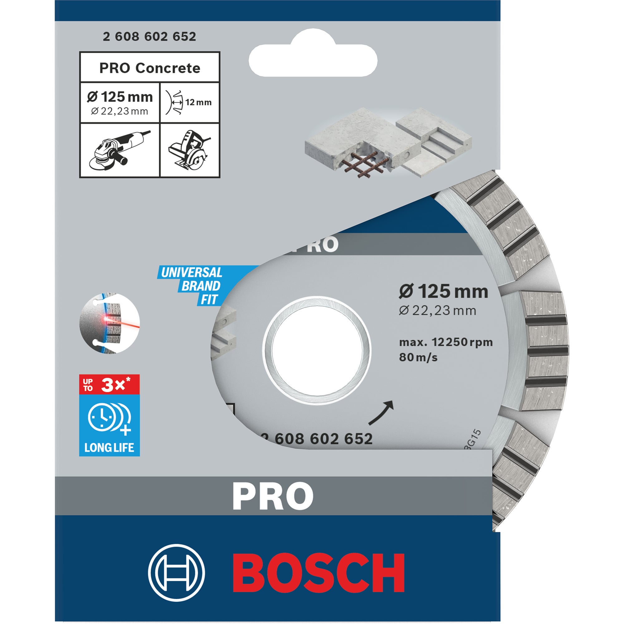 PRO Concrete Diamanttrennscheibe, Ø 125mm