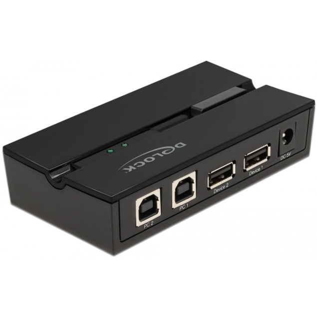 Delock USB 2.0 Switch f. 2 PC an 2Geräte, USB-Switch