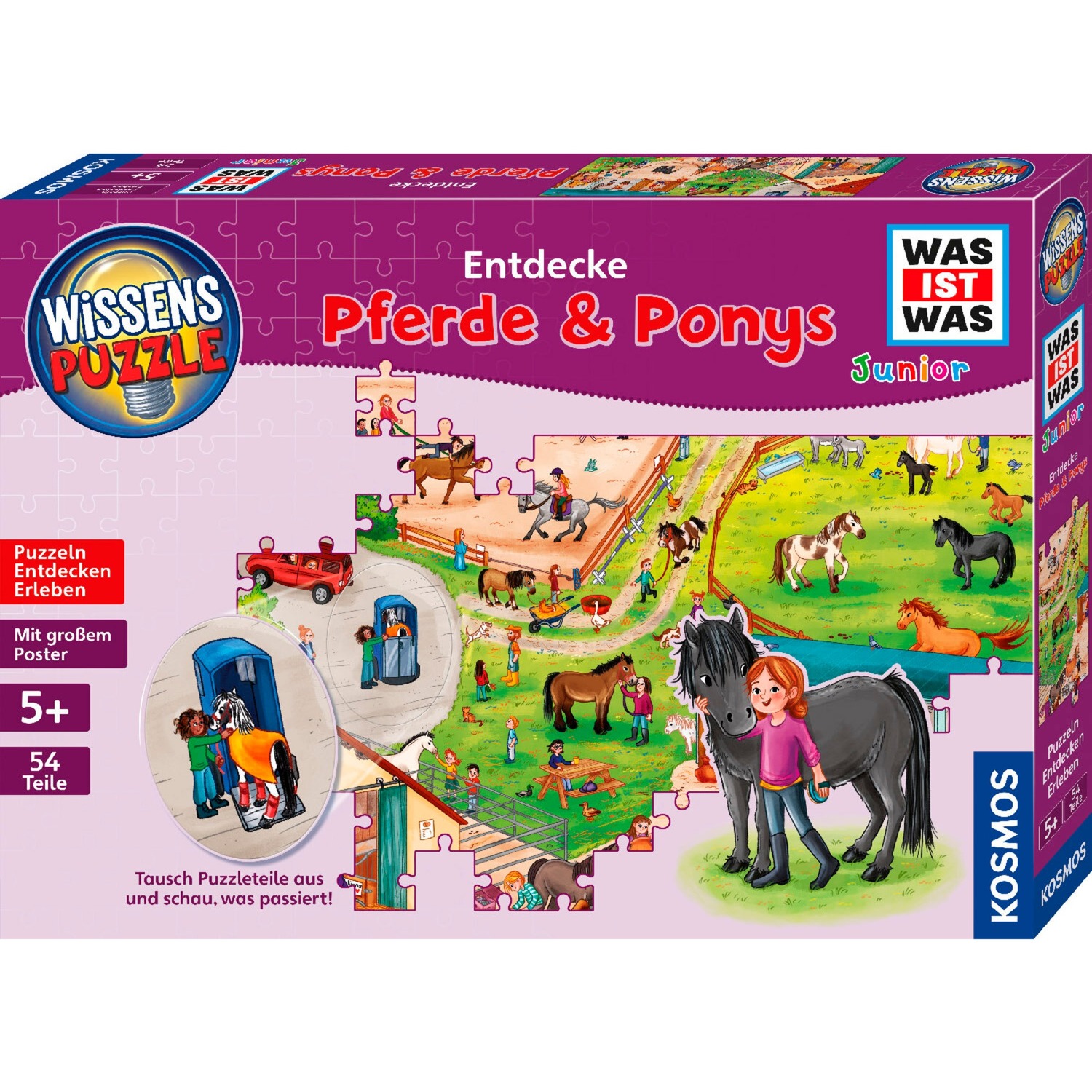 Wissenspuzzle WAS IST WAS Junior: Entdecke den Ponyhof