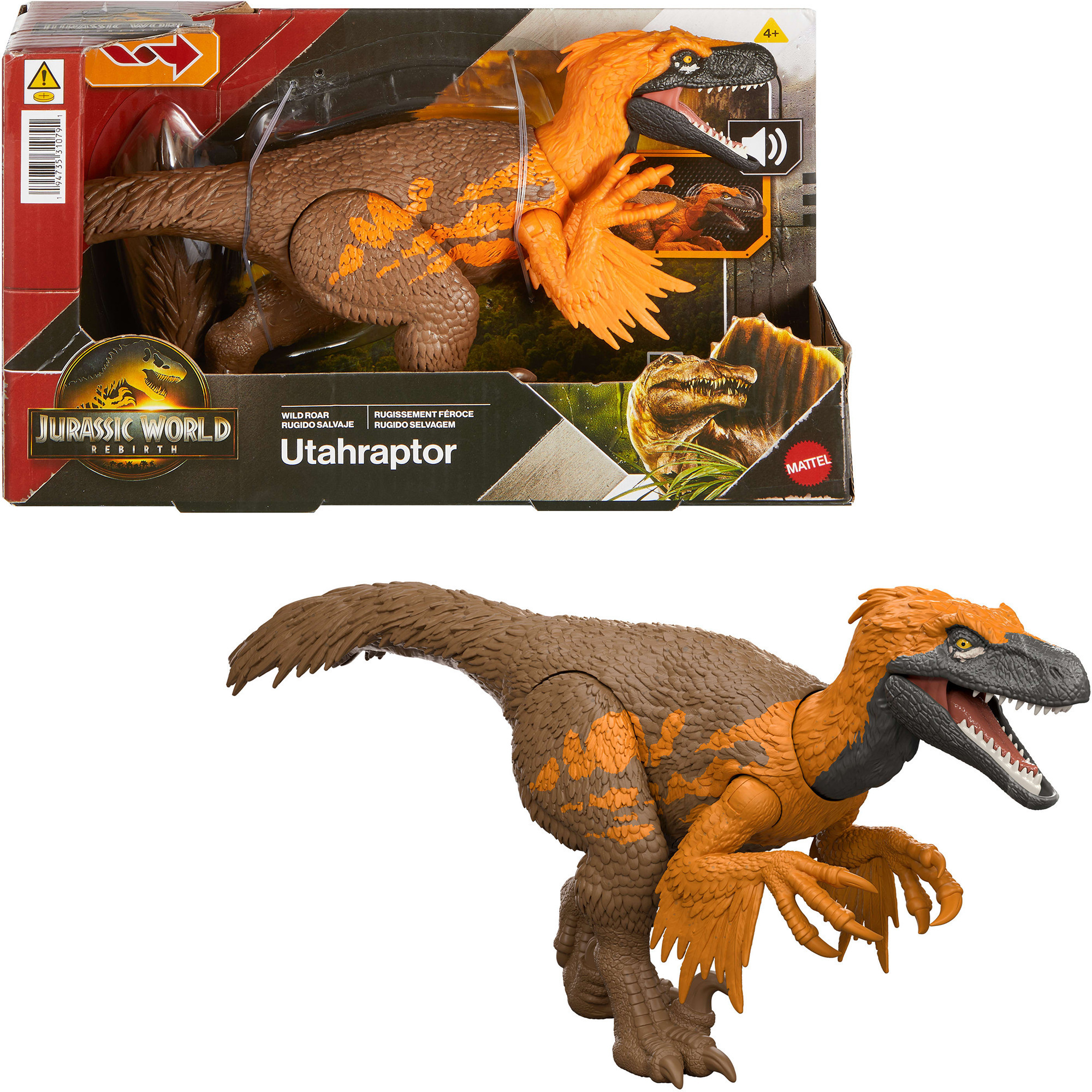 Jurassic World Wild Roar Utahraptor, Spielfigur