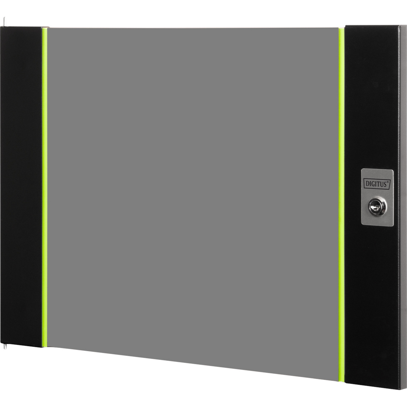 Glas-Fronttür für 19" 9HE Wandgehäuse Unique Serie, Frontpanel