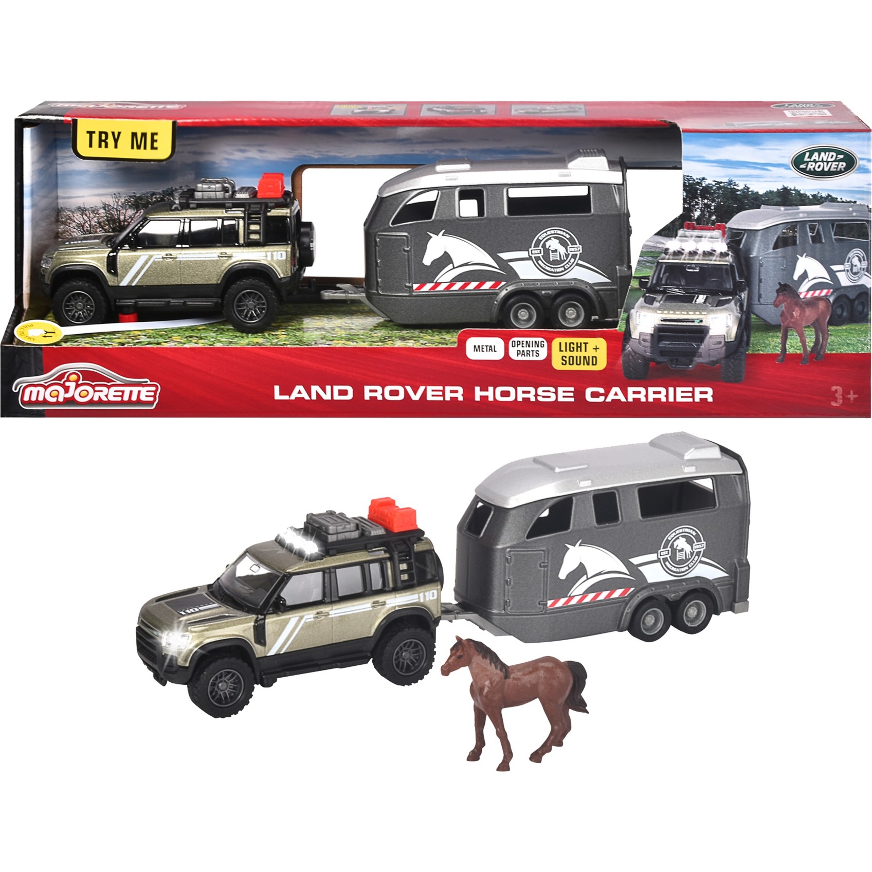 Land Rover mit Pferdeanhänger, Spielfahrzeug