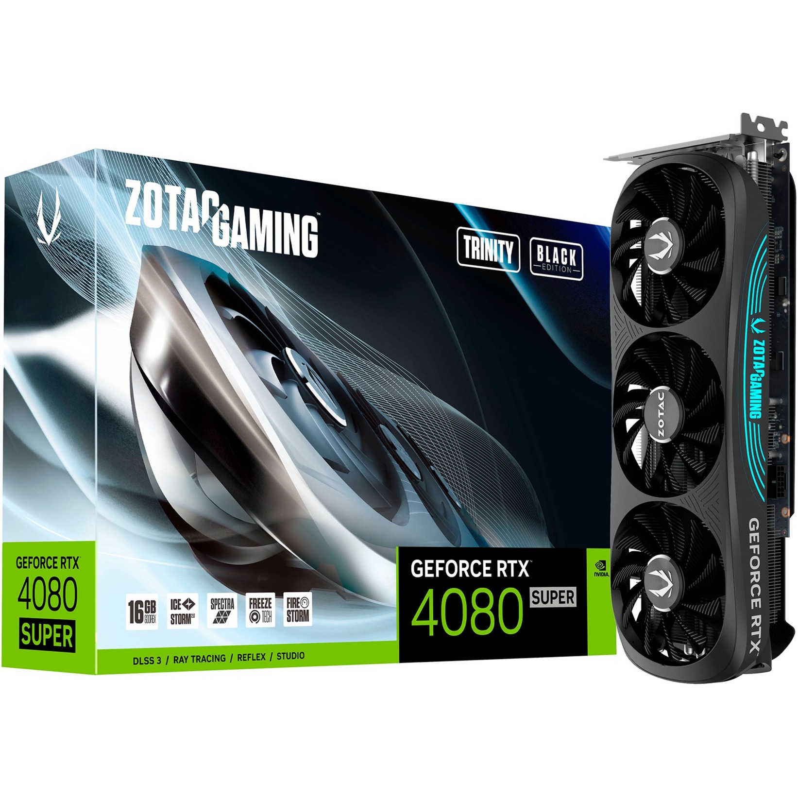 Zotac GeForce RTX 4080 SUPER Trinity Black Edition 16GB, Grafikkarte | 04895173628559 Zotac GeForce RTX 4080 SUPER Trinity Black Edition 16GB, Grafikkarte | 04895173628559
