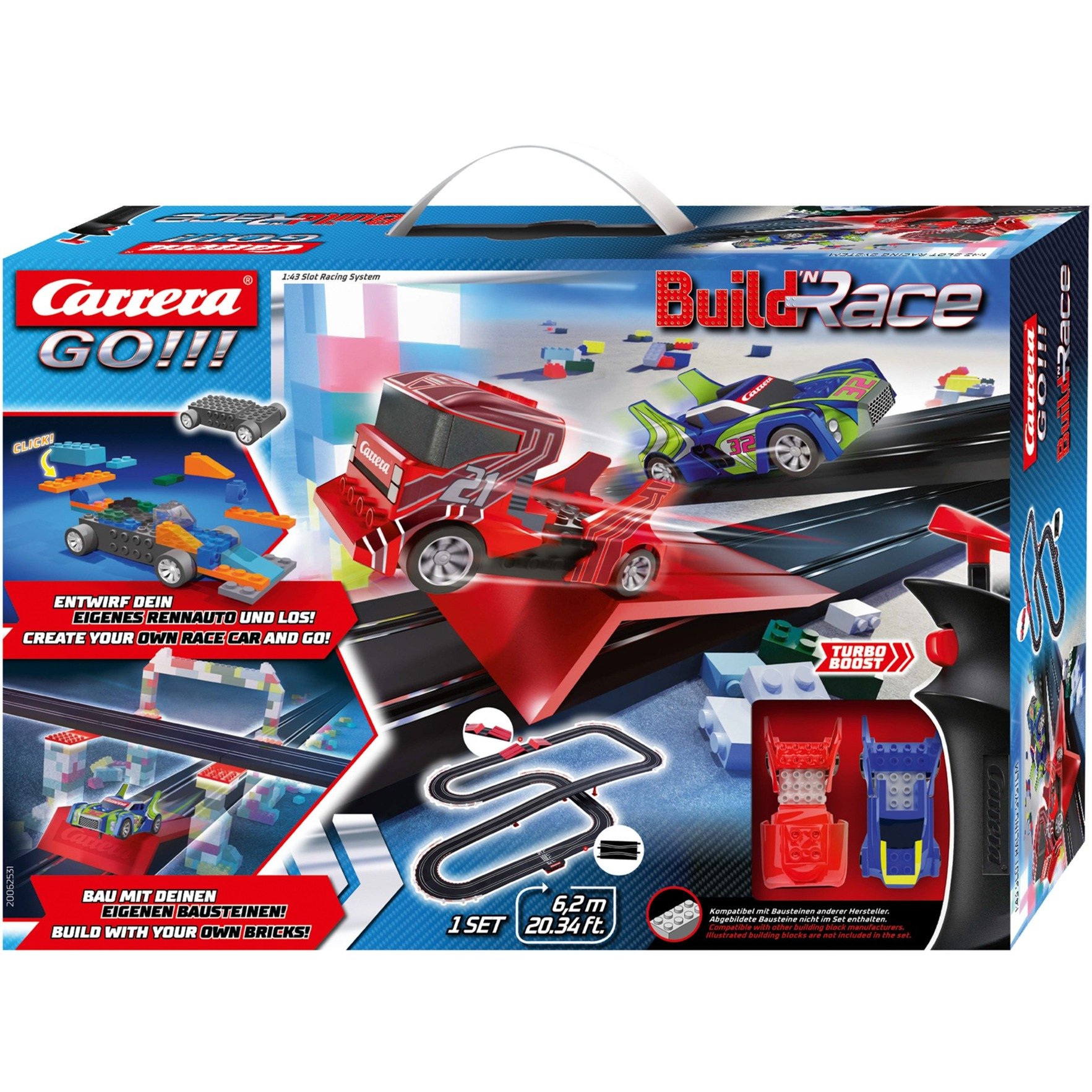 Spielzeug: Carrera GO!!! Build ''n Race - Racing Set 6.2, Rennbahn