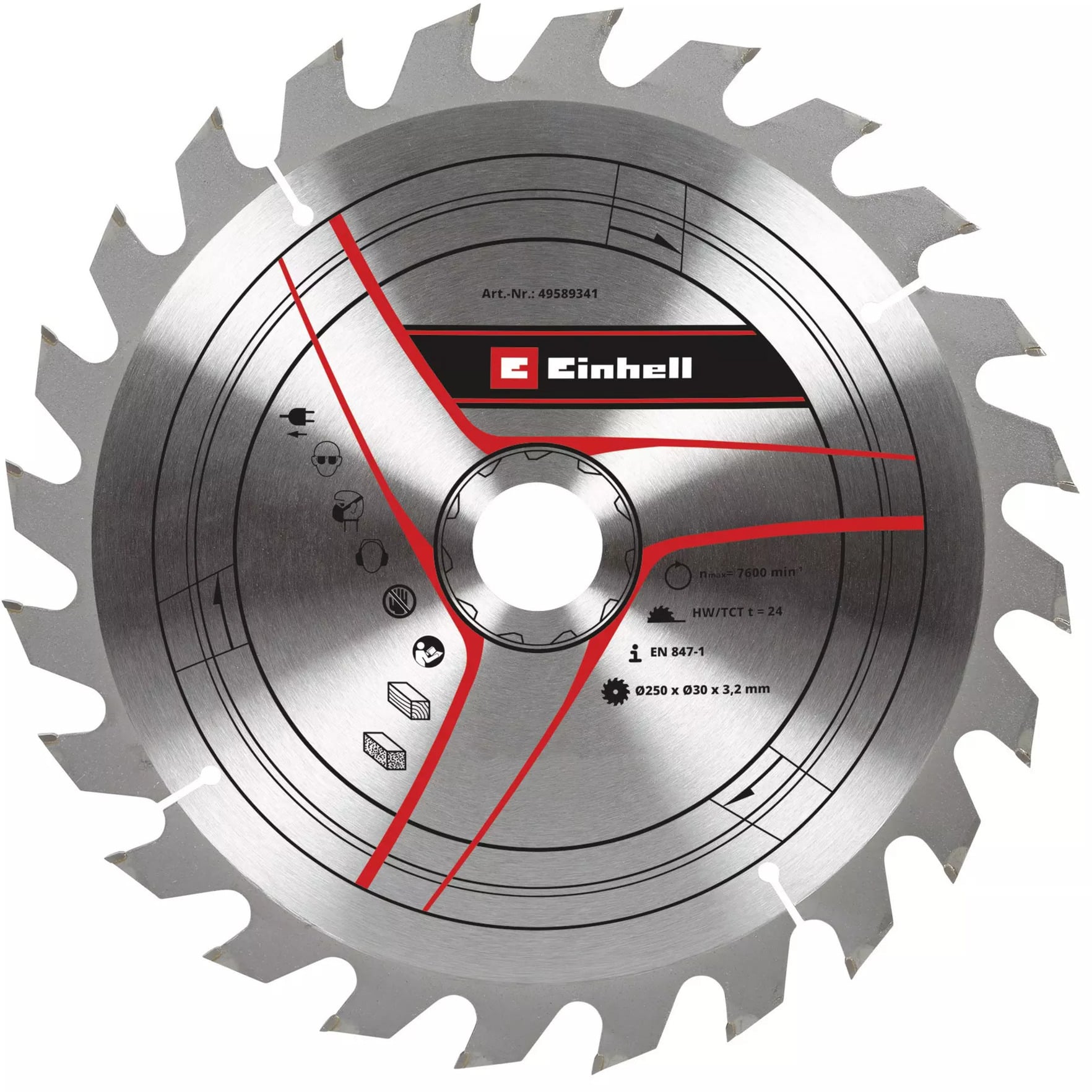 Kreissägeblatt HM, Ø 250 x 30mm, 3,2mm, 24Z