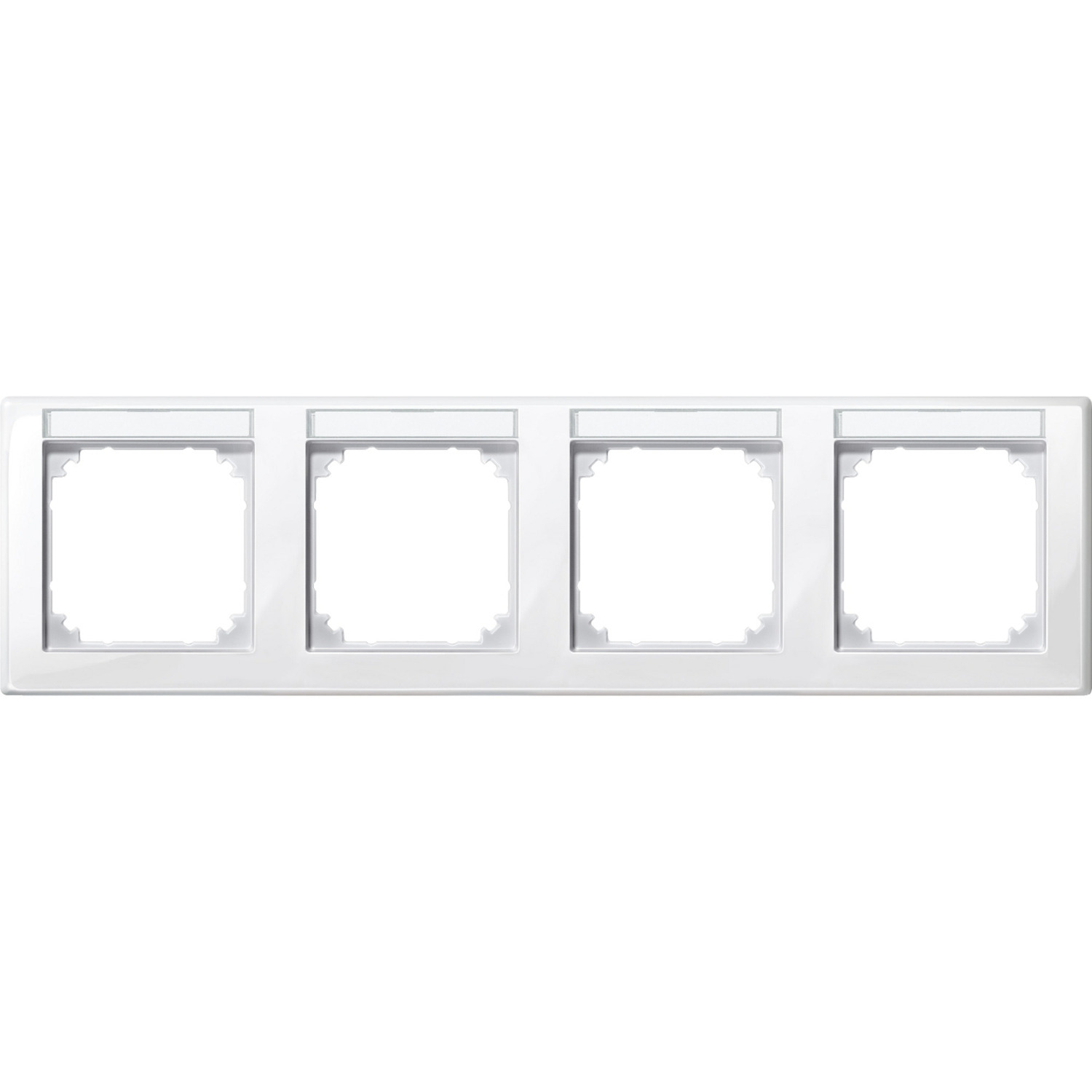 Rahmen vierfach mit Beschriftungsträger, Typ 471419, Abdeckrahmen, M-SMART System M