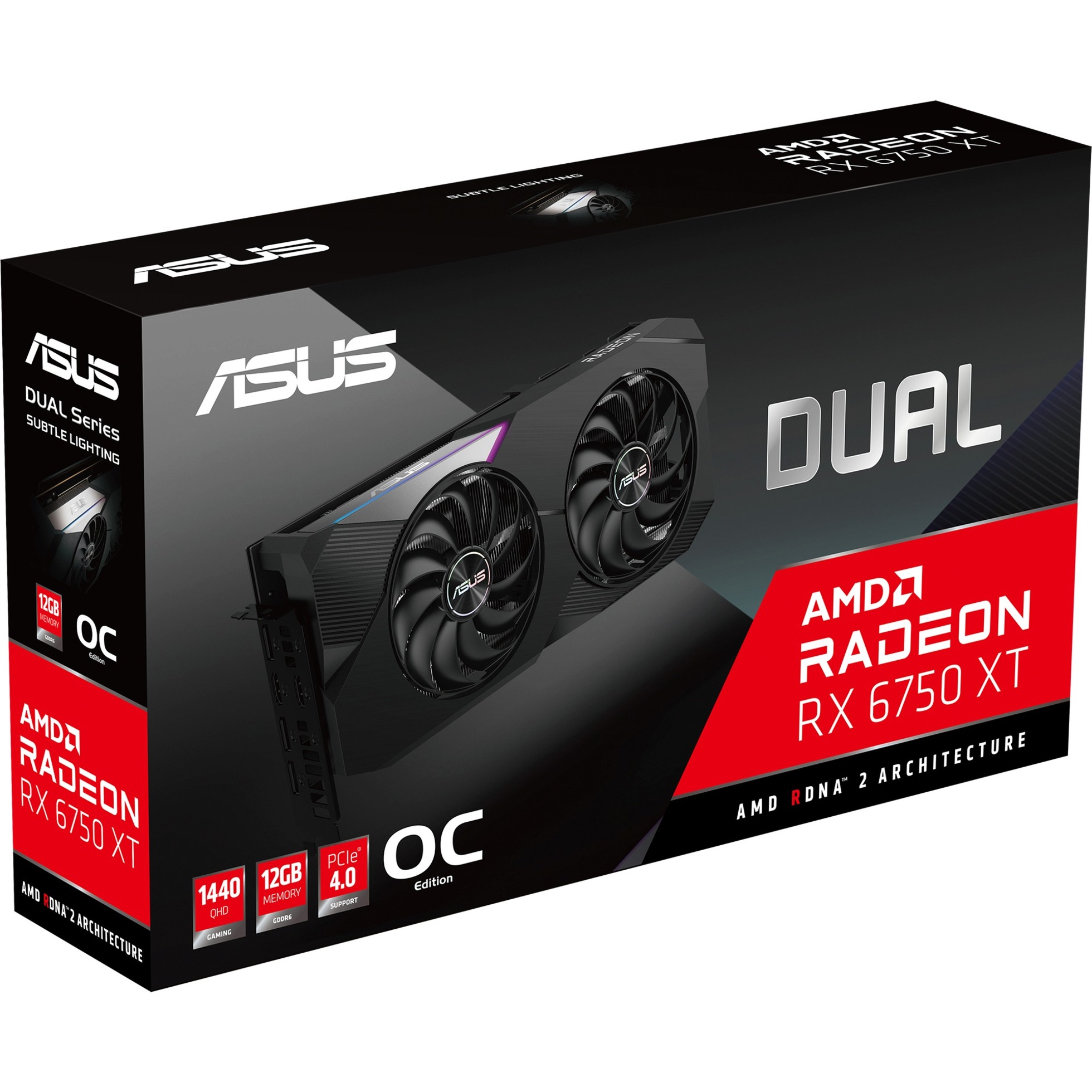 ASUS Radeon RX 6750 XT DUAL OC, Grafikkarte RDNA 2, GDDR6, 3x ...