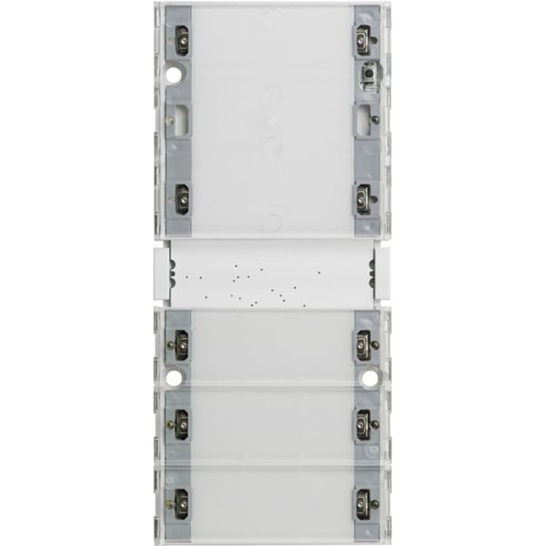 KNX Tastsensor 3 Komfort vierfach mit Inbetriebnahme-Wippe und Raumthermostat