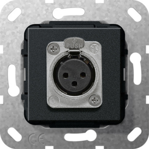 XLR Buchse D Serie Einsatz matt