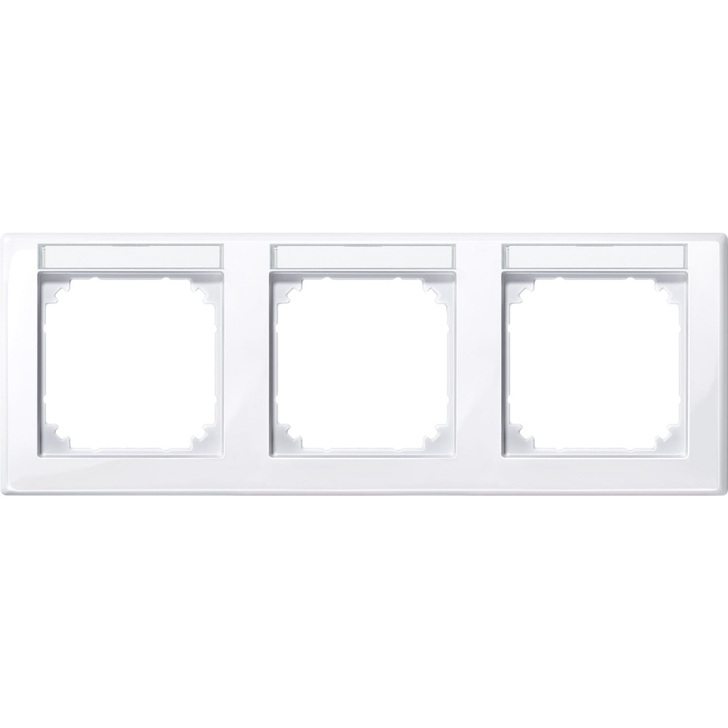 Rahmen 3-fach mit Beschriftungsträger, Typ 471325, Abdeckrahmen, M-SMART System M
