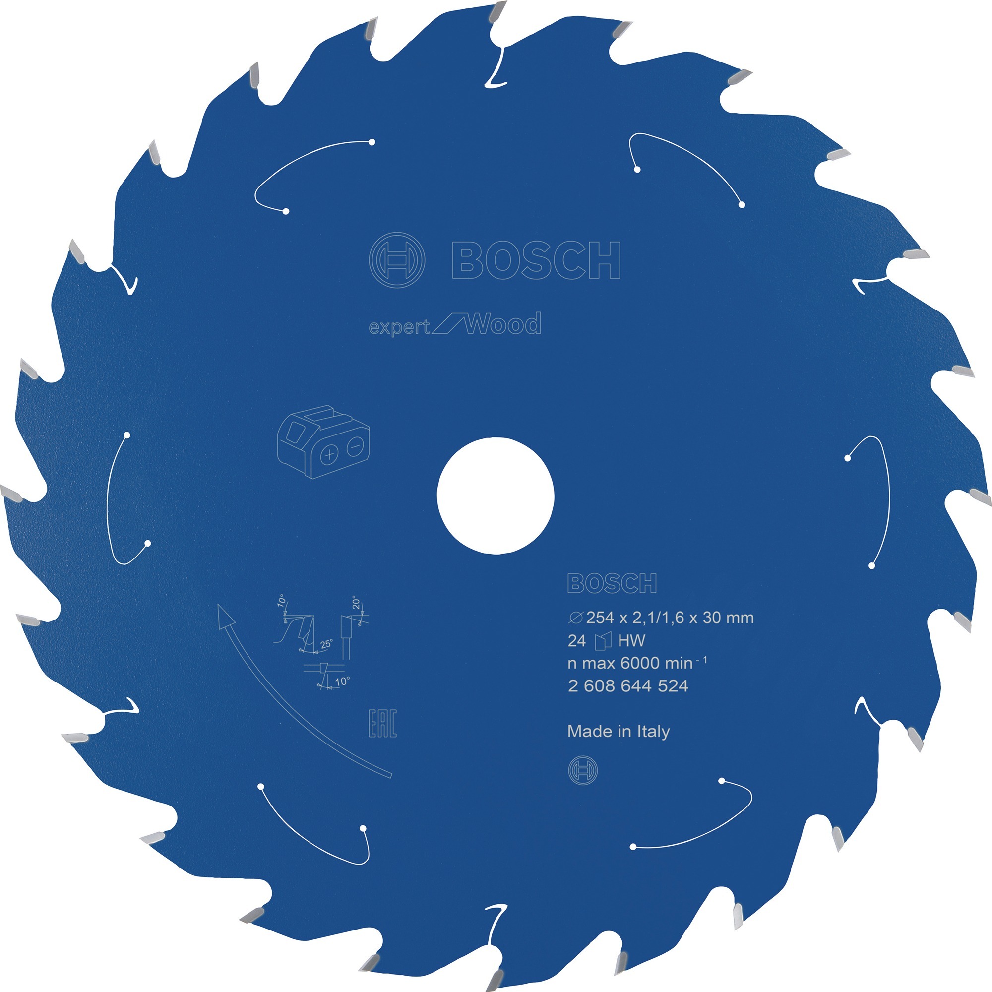 EXPERT Wood Kreissägeblatt, Ø 254mm, 24Z