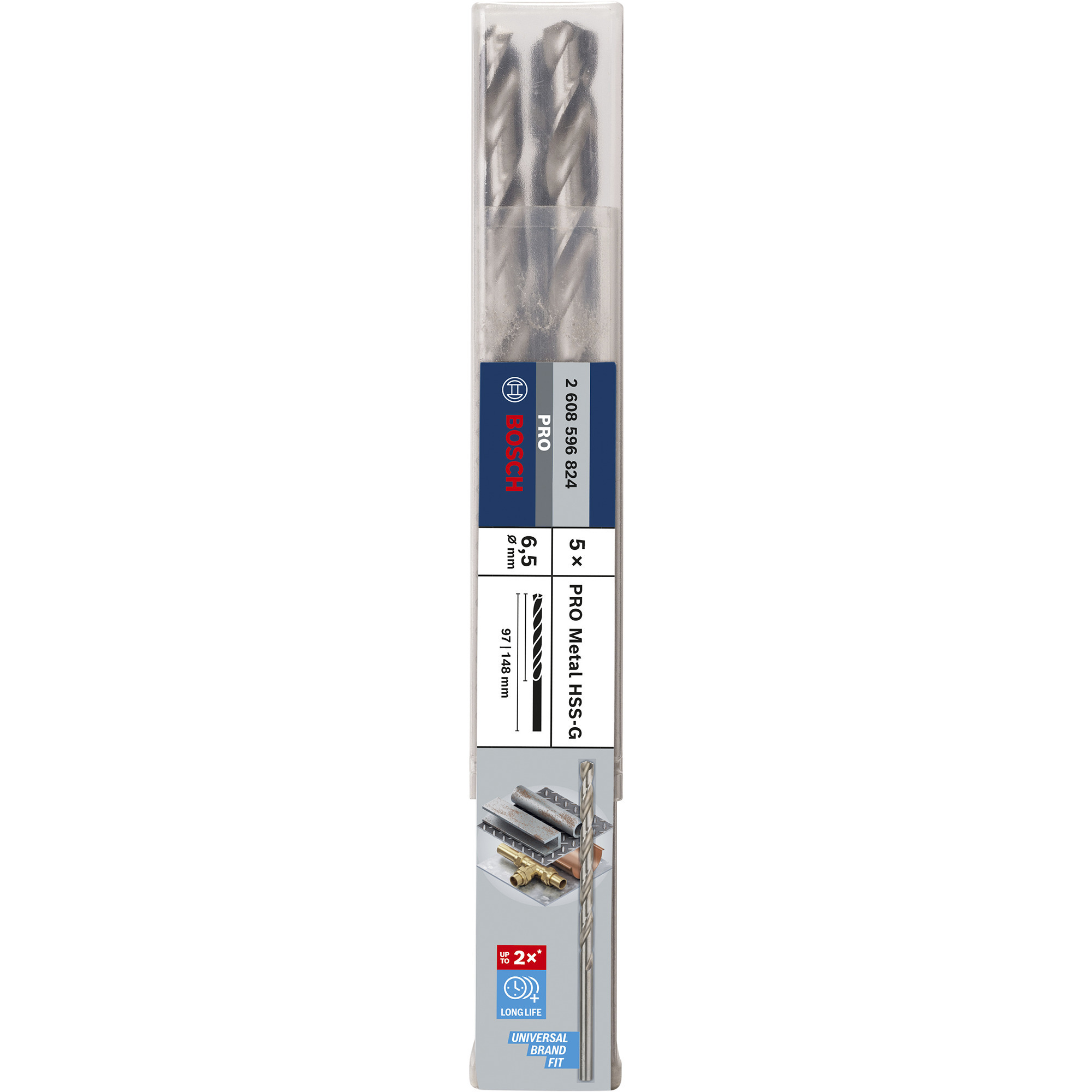 PRO Metal HSS-G Spiralbohrer lang, Ø 6,5mm
