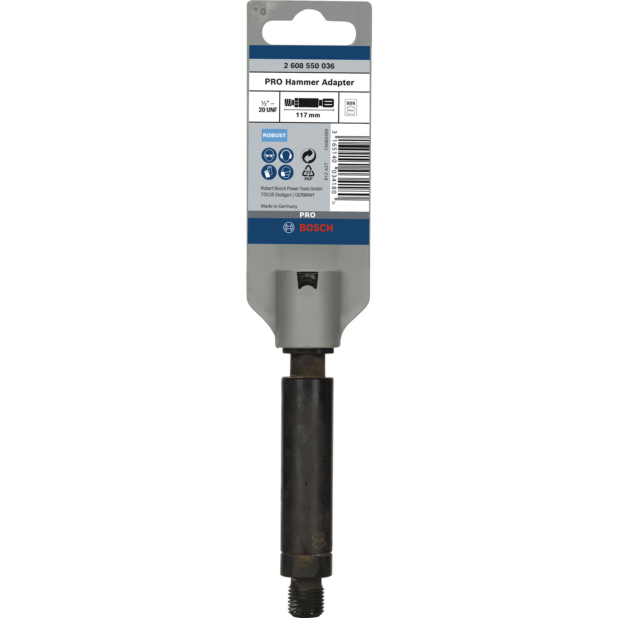PRO SDS max Hammer Adapter, für 1/2"-20 UNF Bohrfutter