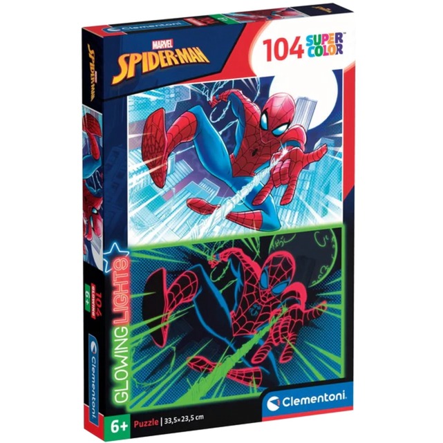 Clementoni Glowing Lights – Marvel Spiderman, Puzzle | 08005125275557 Clementoni Glowing Lights – Marvel Spiderman, Puzzle | 08005125275557
