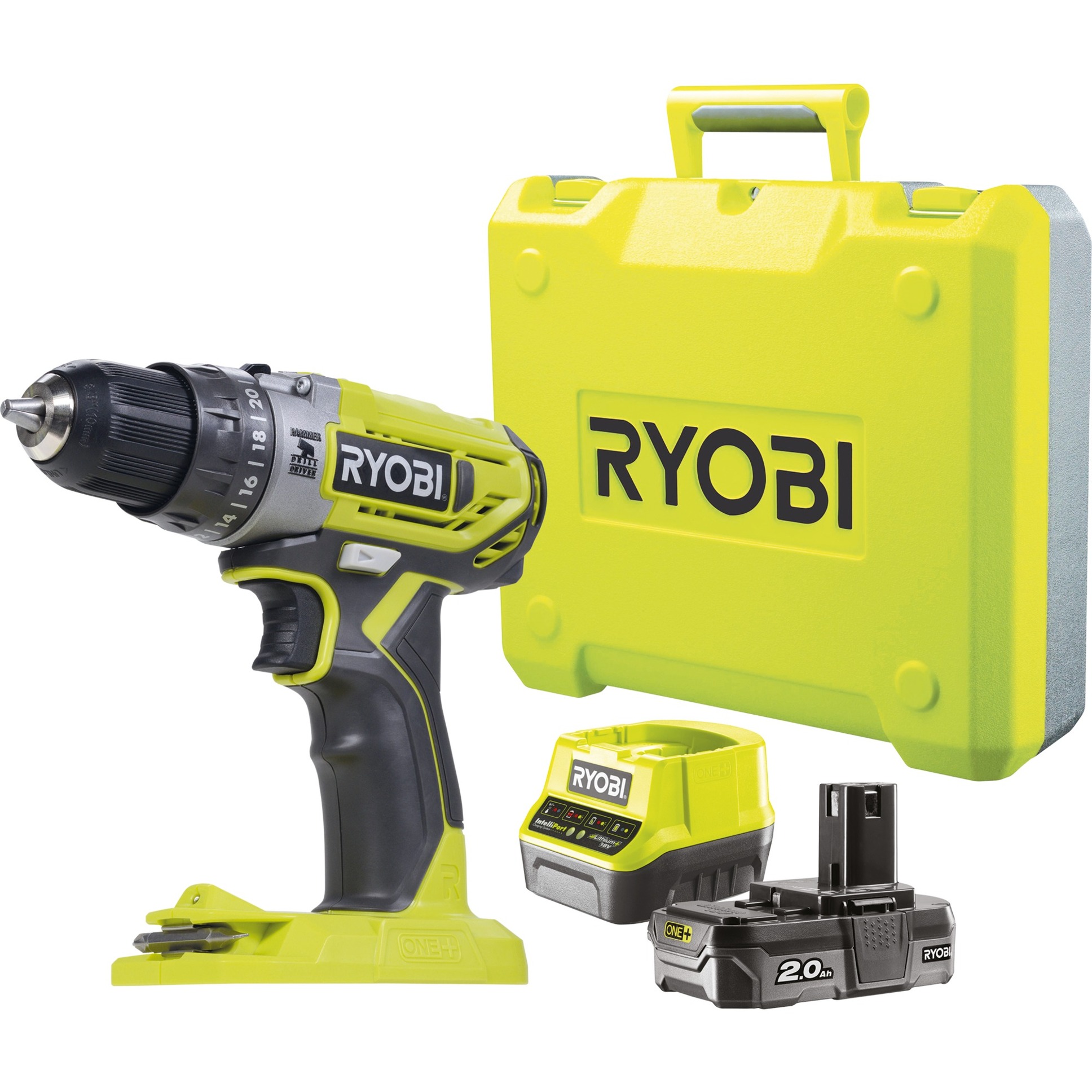 Ryobi ONE+ Akku-Schlagbohrschrauber R18PD2-120B, 18Volt | 04892210235671 Ryobi ONE+ Akku-Schlagbohrschrauber R18PD2-120B, 18Volt | 04892210235671