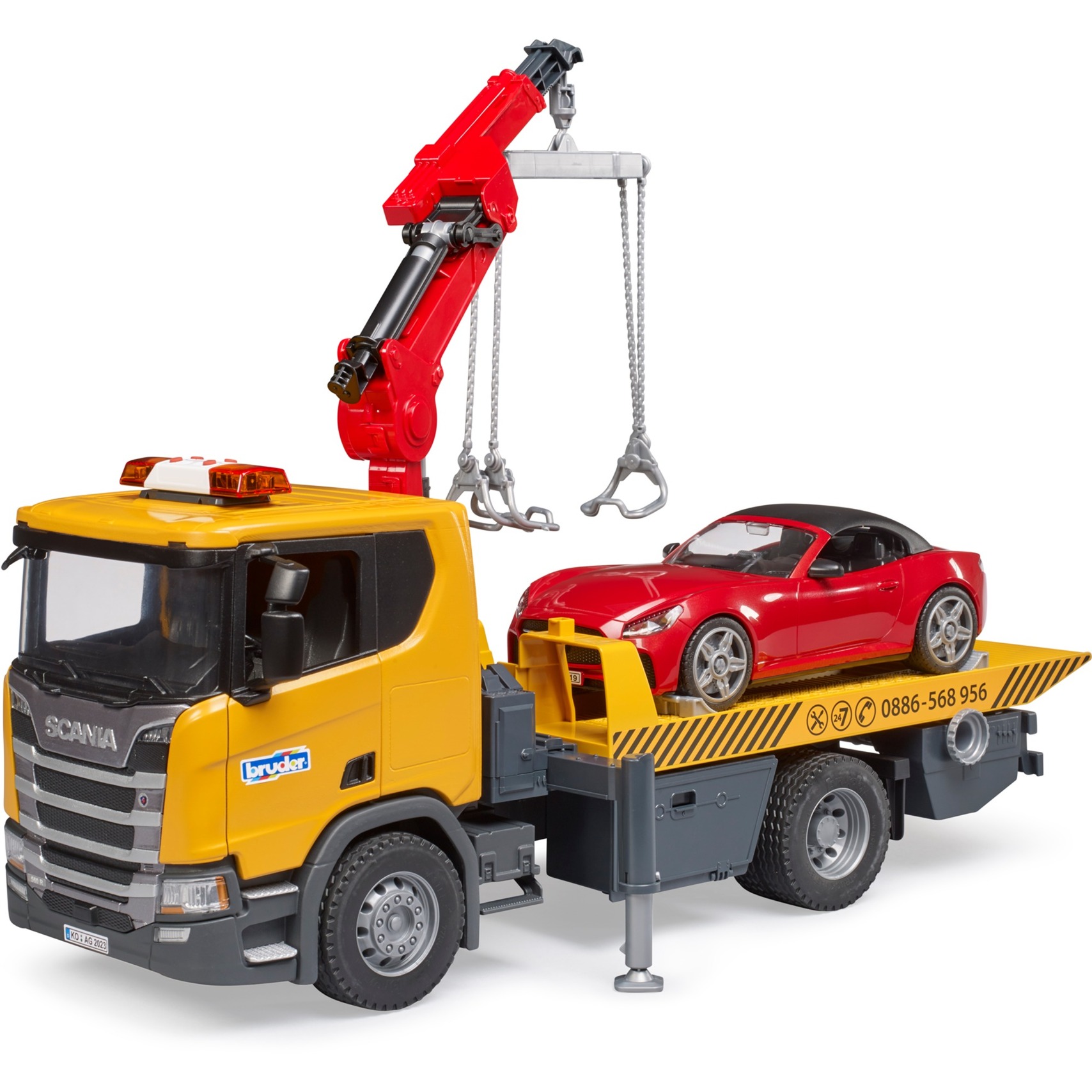 abschleppauto spielzeug bruder Scania Super 560R Abschlepp-LKW mit Light & Sound Modul und