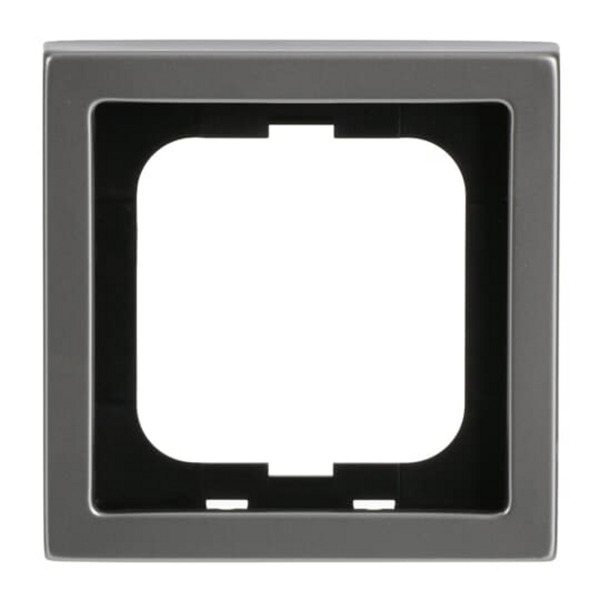 Rahmen einfach aus Edelstahl mit Anti-Fingerprint-Oberfläche, Maße 80 x 80 x 11 mm