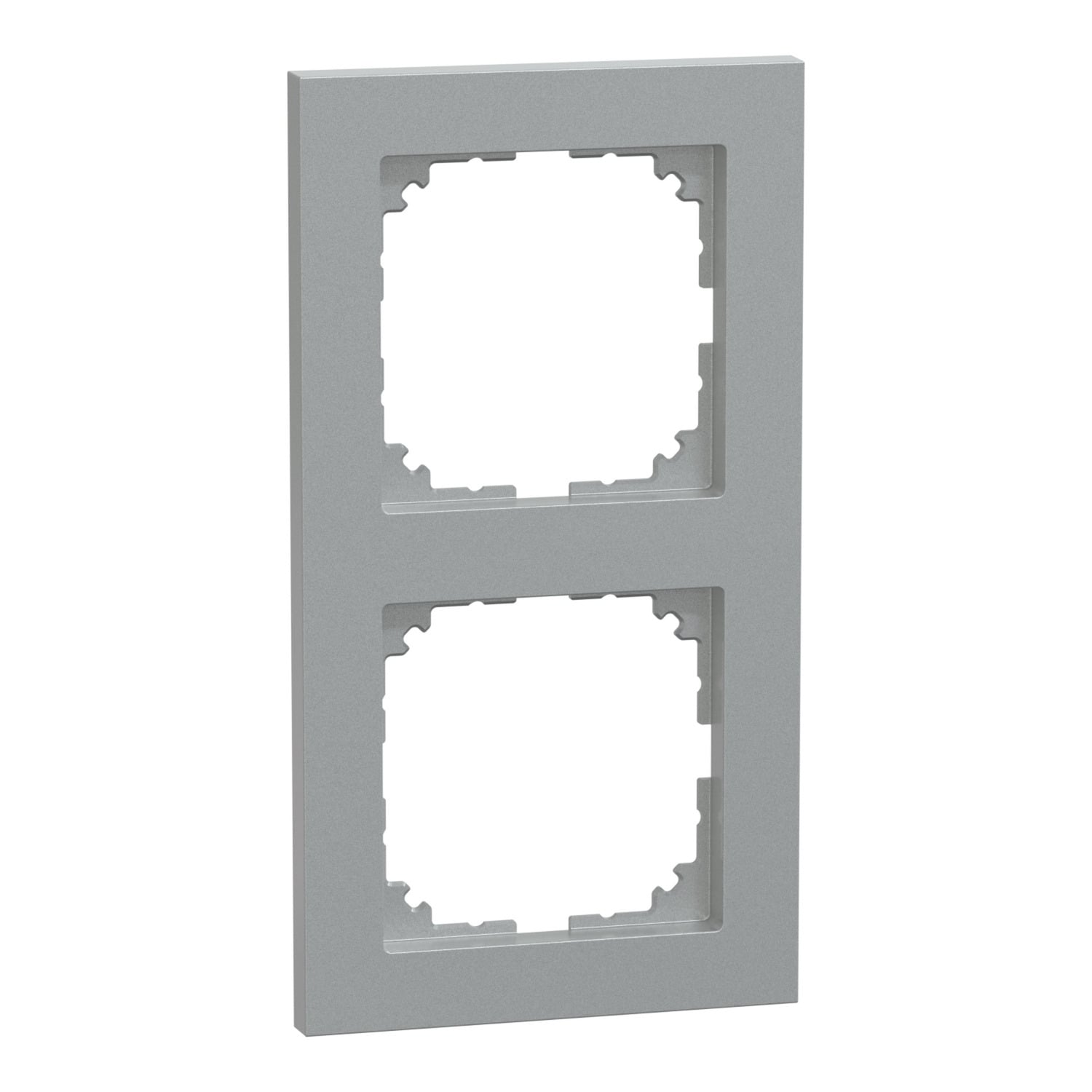 Rahmen zweifach, Thermoplast, matt, Schutzart IP20, Klemmbefestigung, 83x154x12 mm
