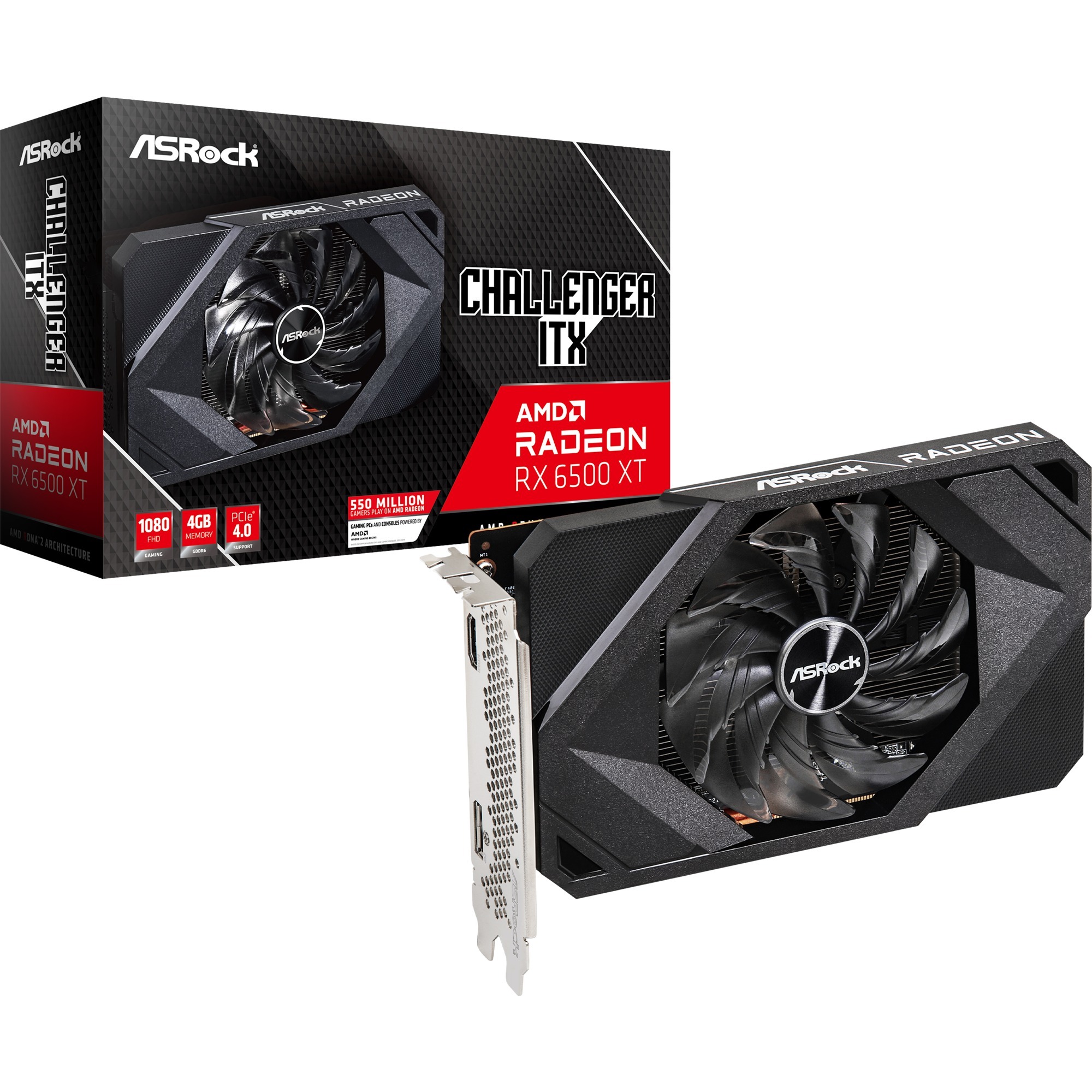 ASRock Radeon 6500 XT Challenger ITX, Grafikkarte | 04710483936784
