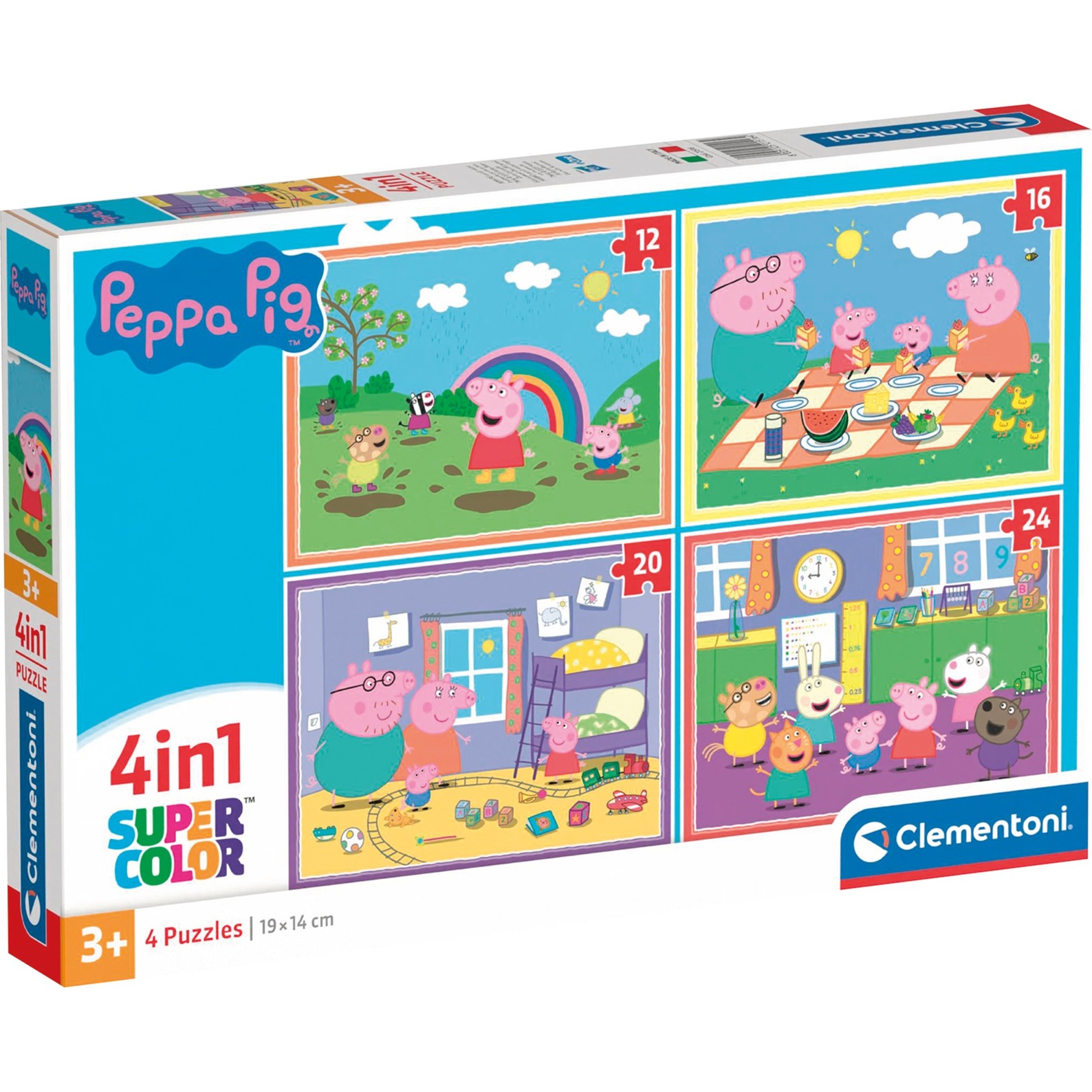 Clementoni Supercolor 4 in 1 – Peppa Pig, Puzzle | 08005125215164 Clementoni Supercolor 4 in 1 – Peppa Pig, Puzzle | 08005125215164