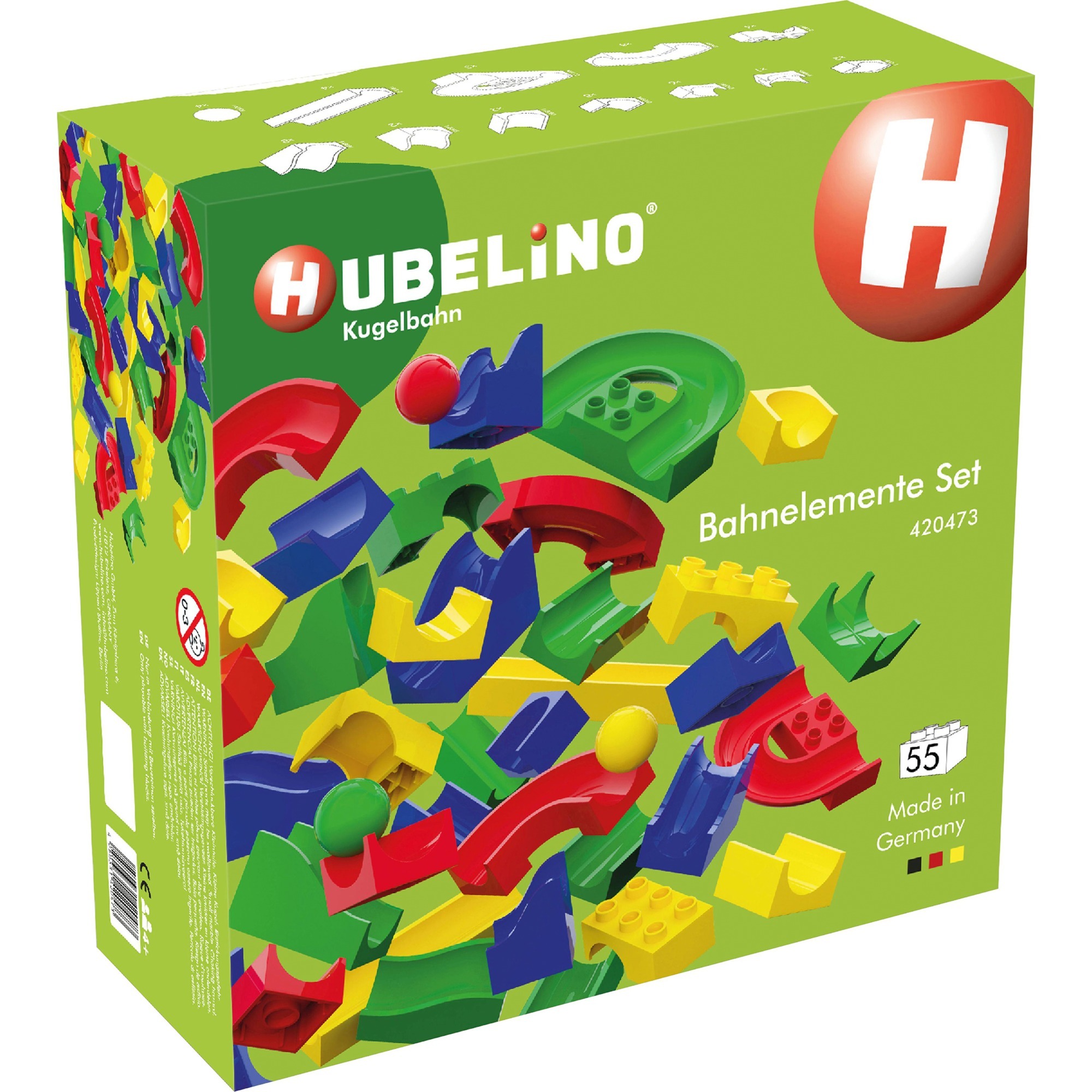 Kugelbahn 55-teiliges Bahnelemente Set