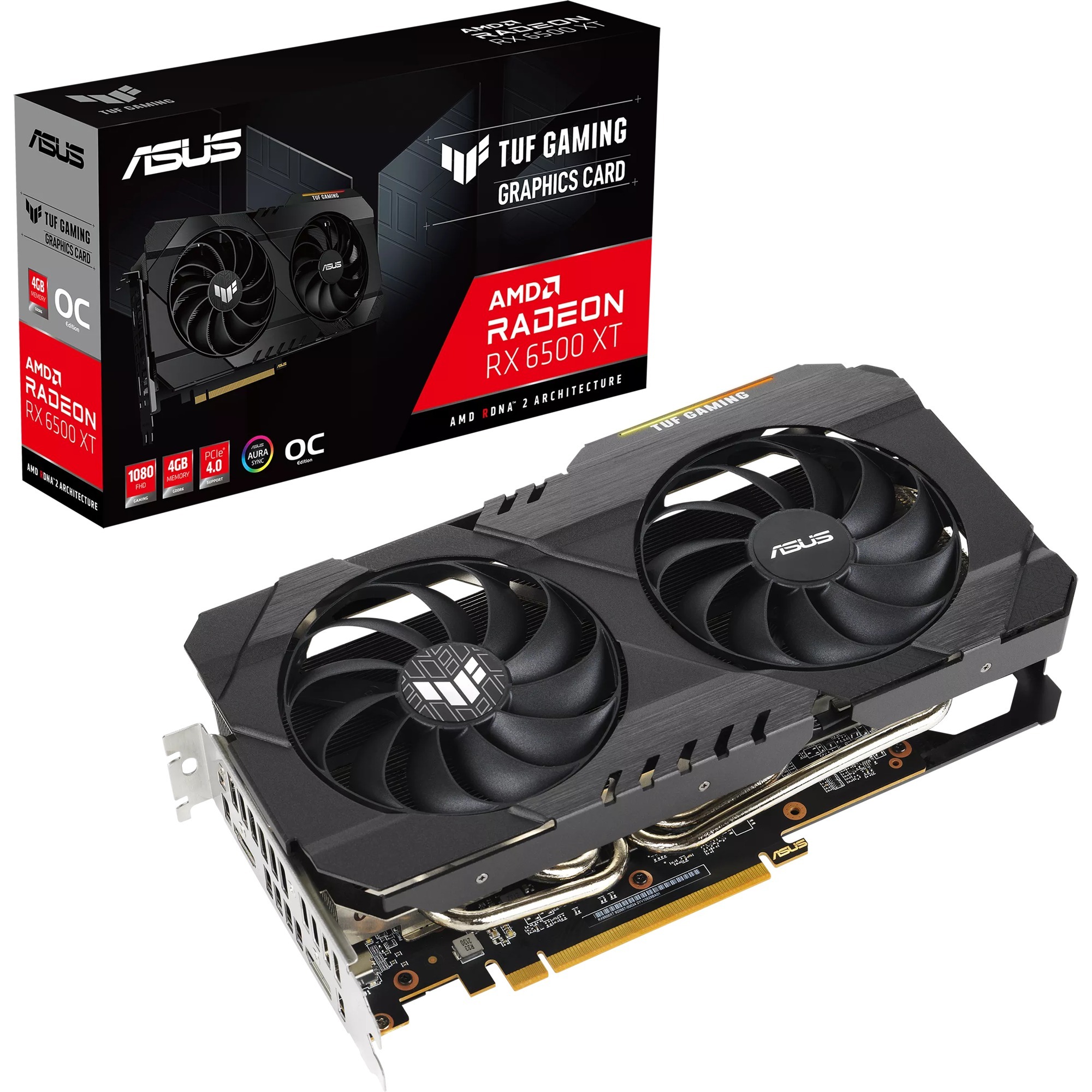 Asus Radeon RX 6500 XT TUF GAMING OC, Grafikkarte | 04711081591832 Asus Radeon RX 6500 XT TUF GAMING OC, Grafikkarte | 04711081591832