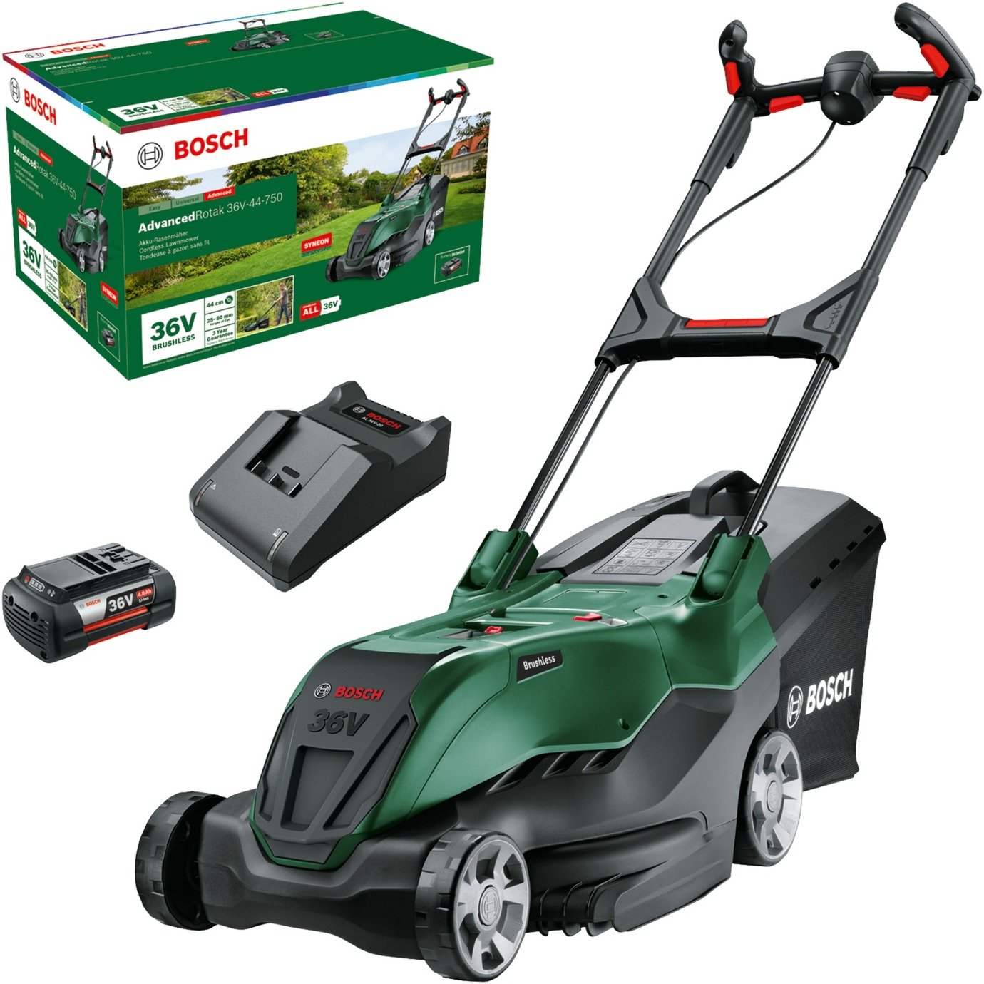 Bosch Akku-Rasenmäher AdvancedRotak 36V-44-750 Solo, 36Volt | 04059952658063
