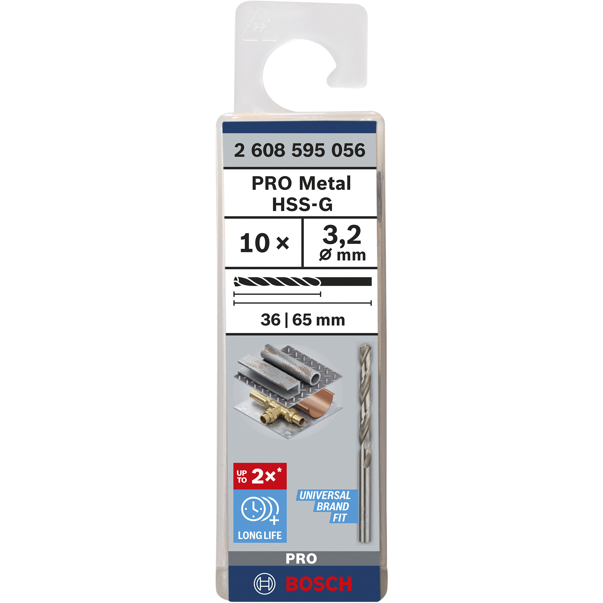 PRO Metal HSS-G Spiralbohrer, Ø 3,2mm